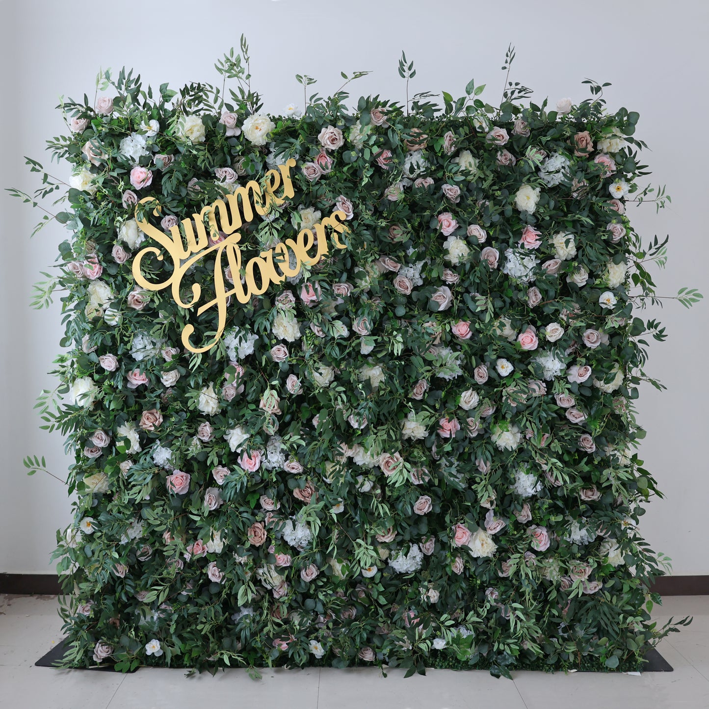 Summer Flower CB-373 8ft*8ft Cloth Back Artificial Flower Wall Roll up Fabric background