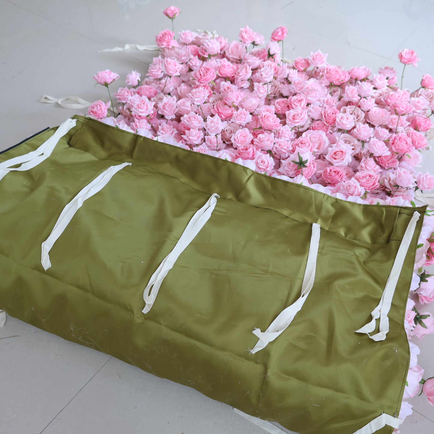 Summer Flower CB-394 8ft*8ft Cloth Back Artificial Flower Wall Roll up Fabric background