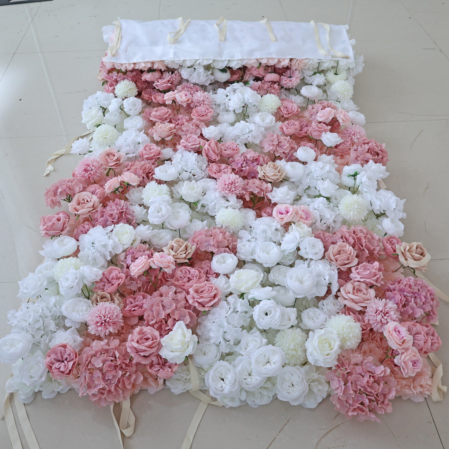 Summer Flower CB-418-2 8ft*8ft Cloth Back Artificial Flower Wall Roll up Fabric background