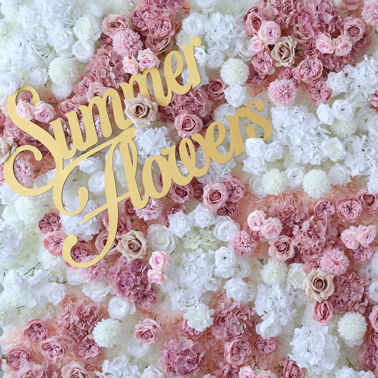 Summer Flower CB-418-2 8ft*8ft Cloth Back Artificial Flower Wall Roll up Fabric background