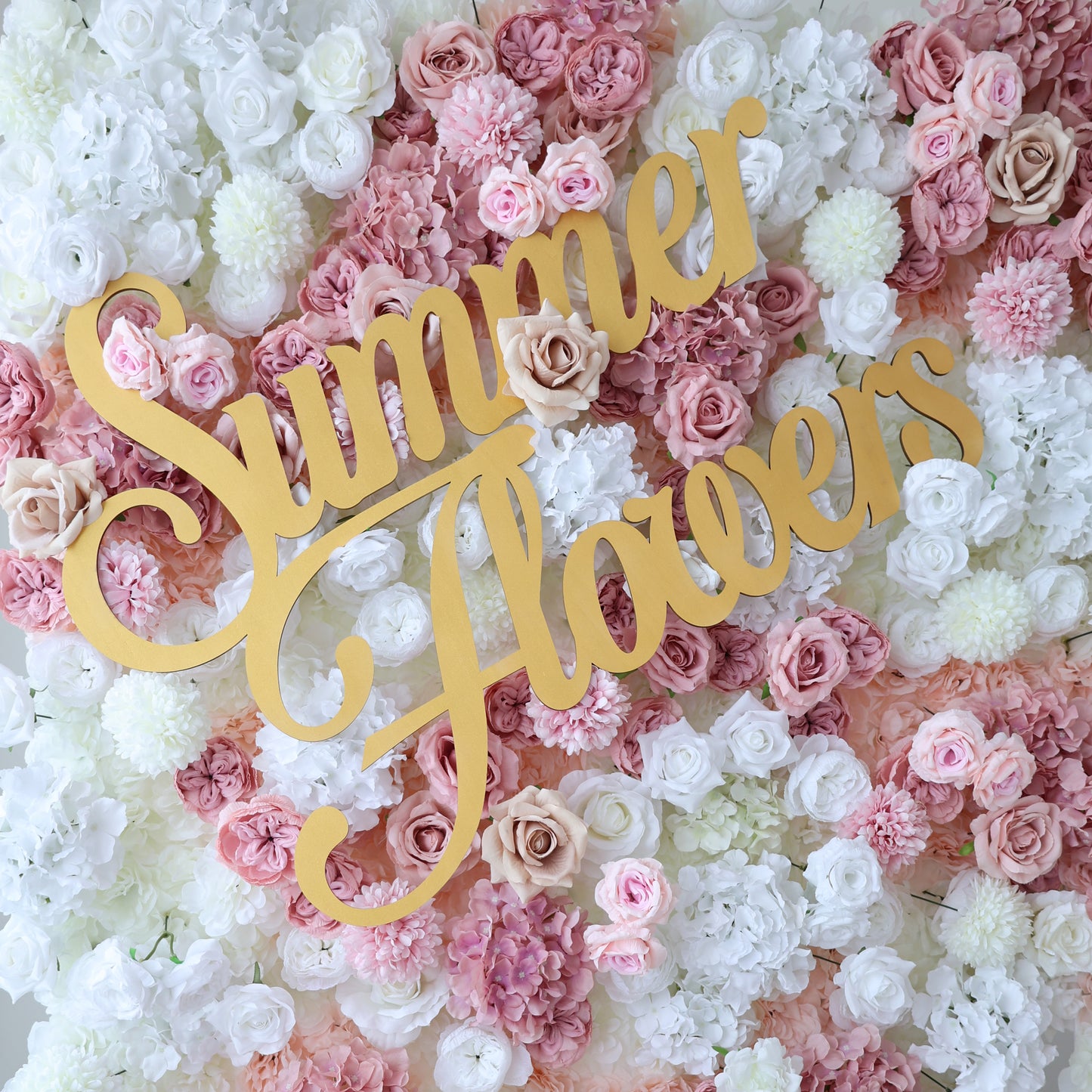 Summer Flower CB-418-2 8ft*8ft Cloth Back Artificial Flower Wall Roll up Fabric background