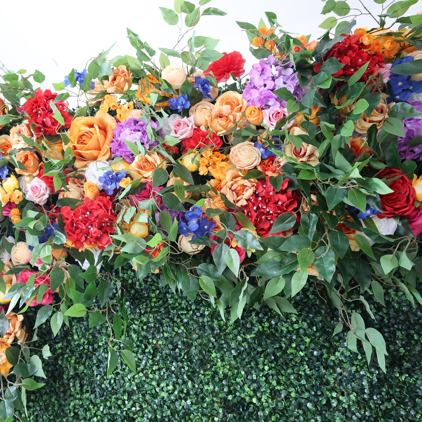 Summer Flower CB-392 8ft*8ft Cloth Back Artificial Flower Wall Roll up Fabric background