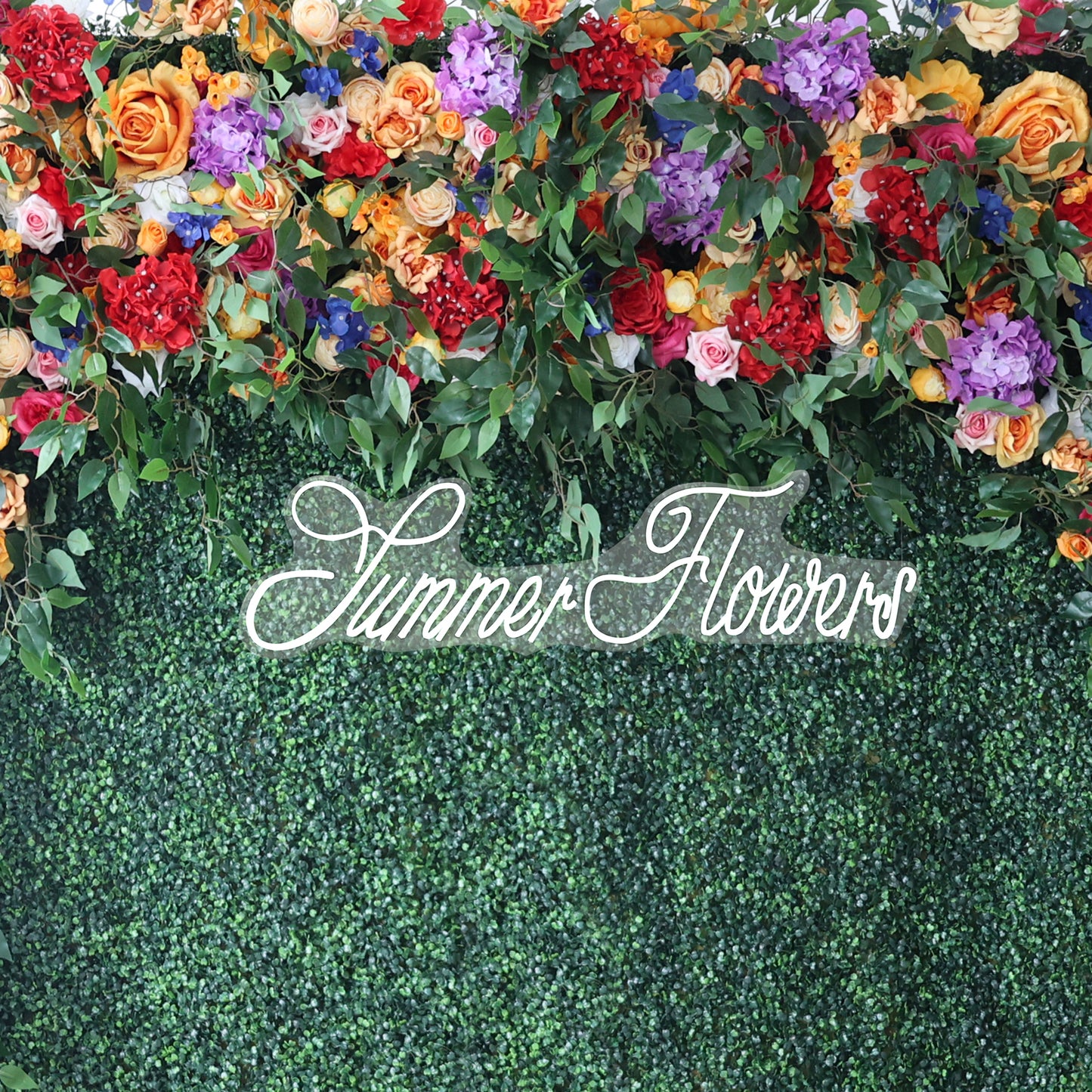 Summer Flower CB-392 8ft*8ft Cloth Back Artificial Flower Wall Roll up Fabric background