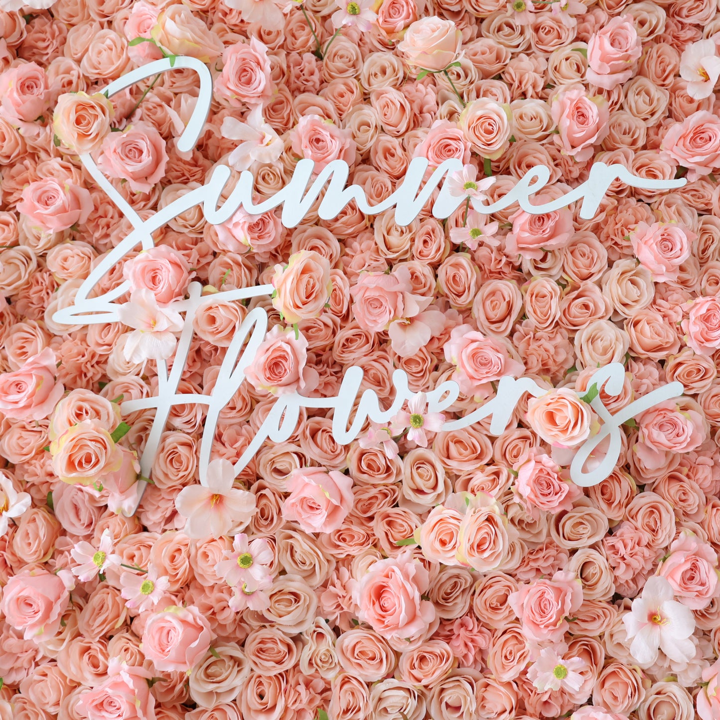 Summer Flower CB-381 8ft*8ft Cloth Back Artificial Flower Wall Roll up Fabric background
