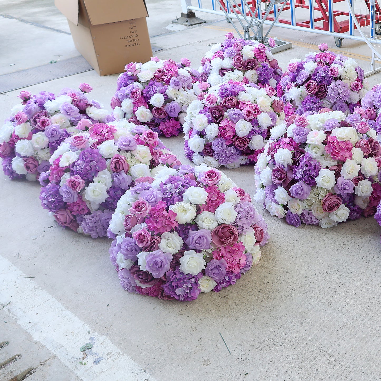 FL-064 Wholesale Bundle Hydrangea Artificial Rose Gypsophila Wedding Party Decoration Romantic Table Flower Ball