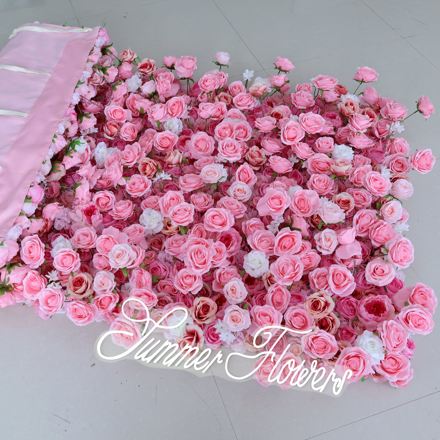 Summer Flower CB-352 8ft*8ft Cloth Back Artificial Flower Wall Roll up Fabric background