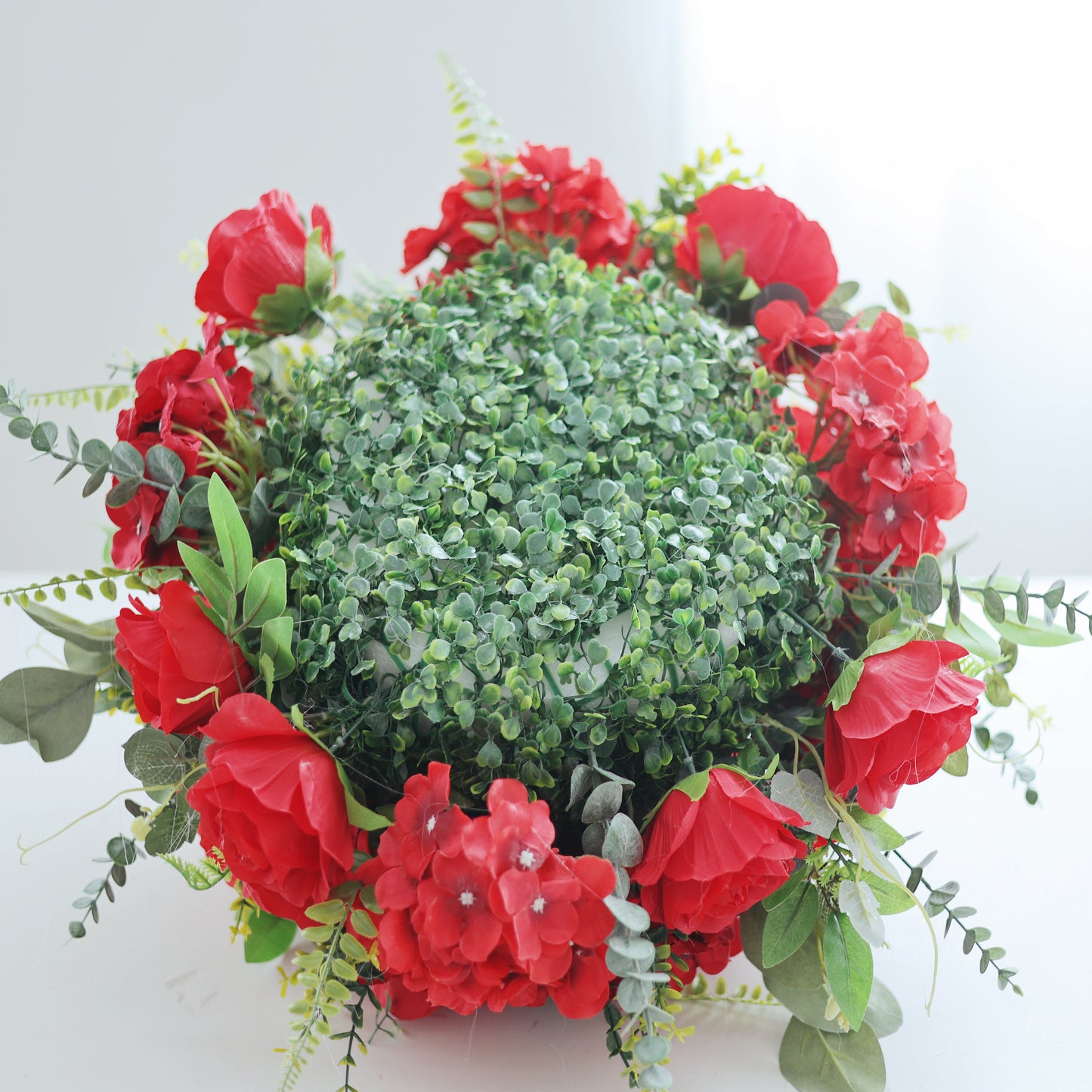 FL-008-2 Wedding Event Table Centerpiece Flower 40cm 50cm 60cm Wedding decoration flower ball red Wedding flower ball rose