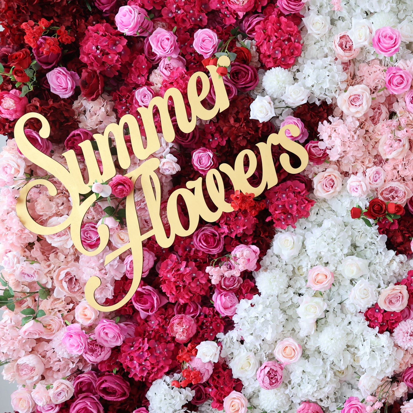 Summer Flower CB-442 8ft*8ft Cloth Back Artificial Flower Wall Roll up Fabric background