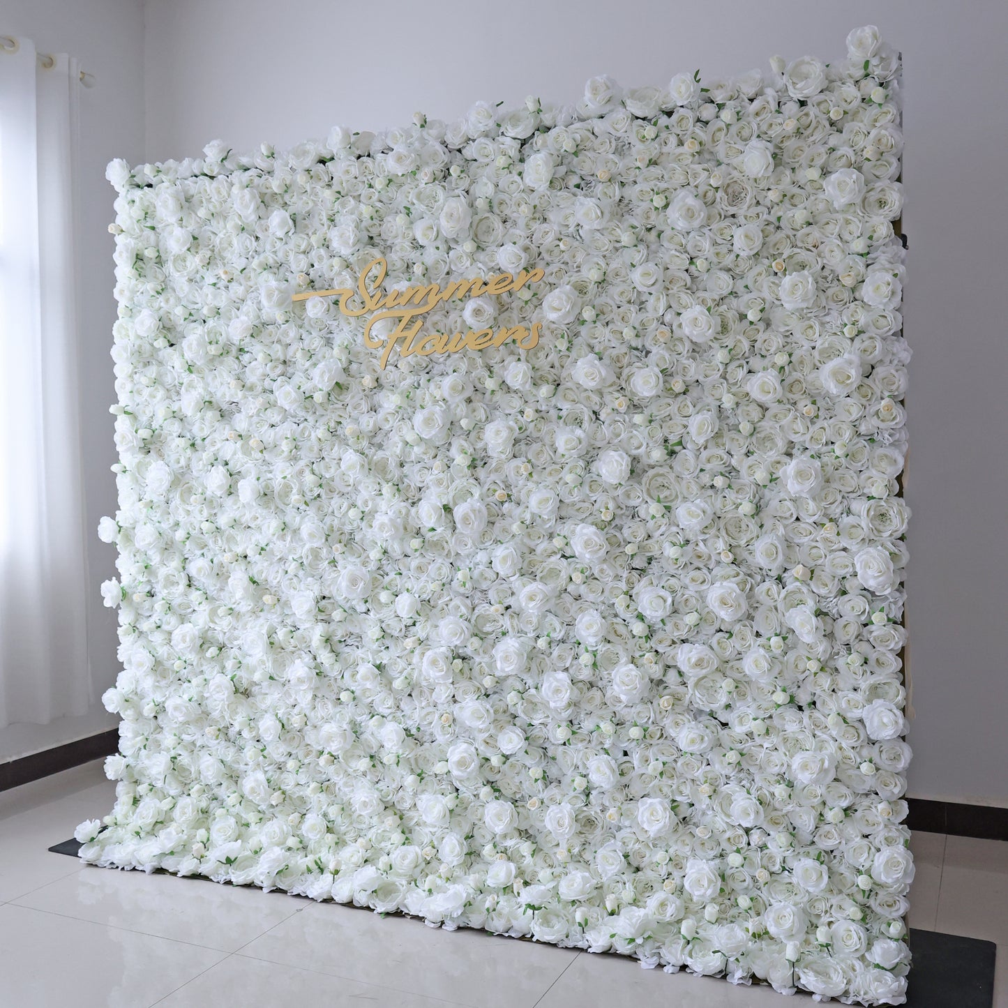 Summer Flower CB-396 8ft*8ft Cloth Back Artificial Flower Wall Roll up Fabric background