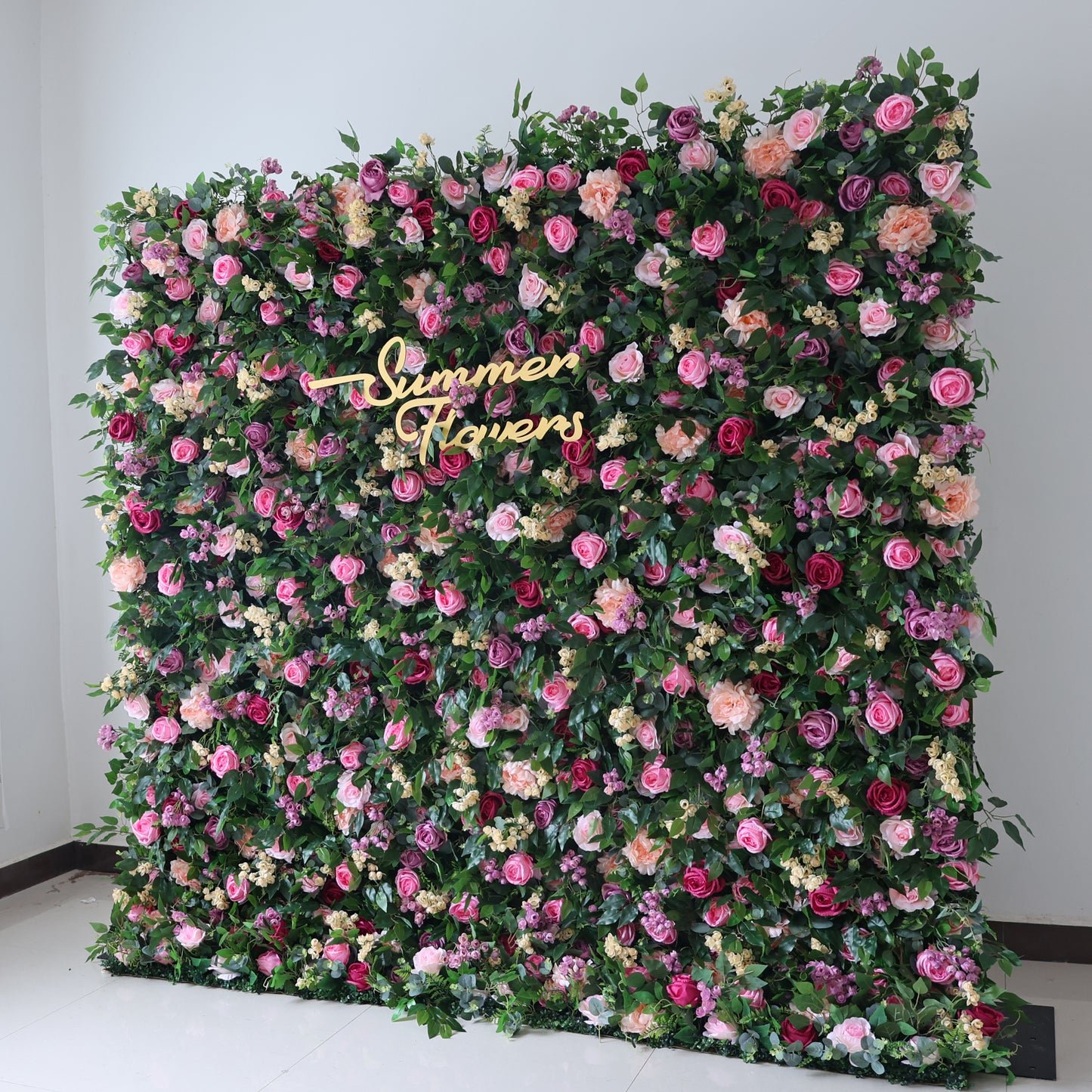 Summer Flower CB-399 8ft*8ft Cloth Back Artificial Flower Wall Roll up Fabric background