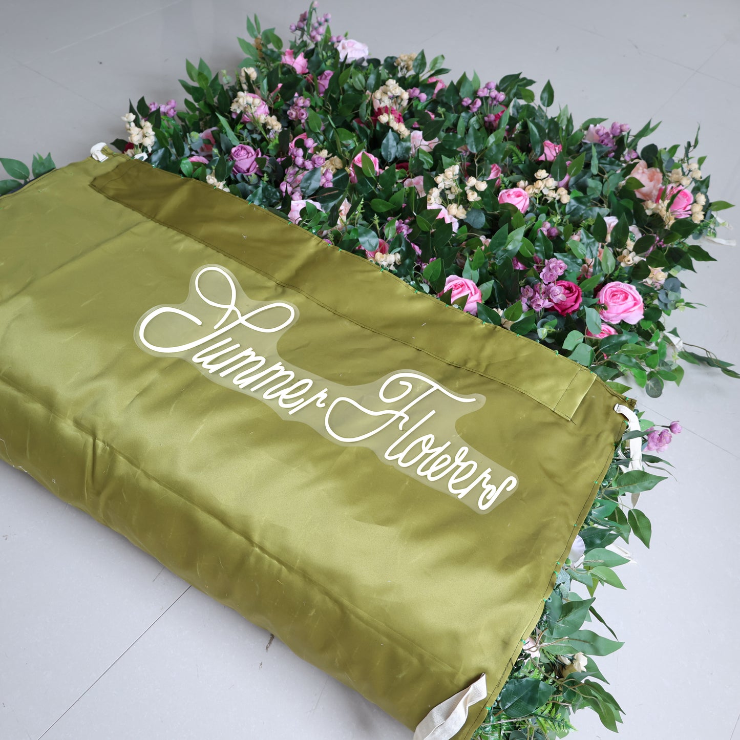 Summer Flower CB-399 8ft*8ft Cloth Back Artificial Flower Wall Roll up Fabric background