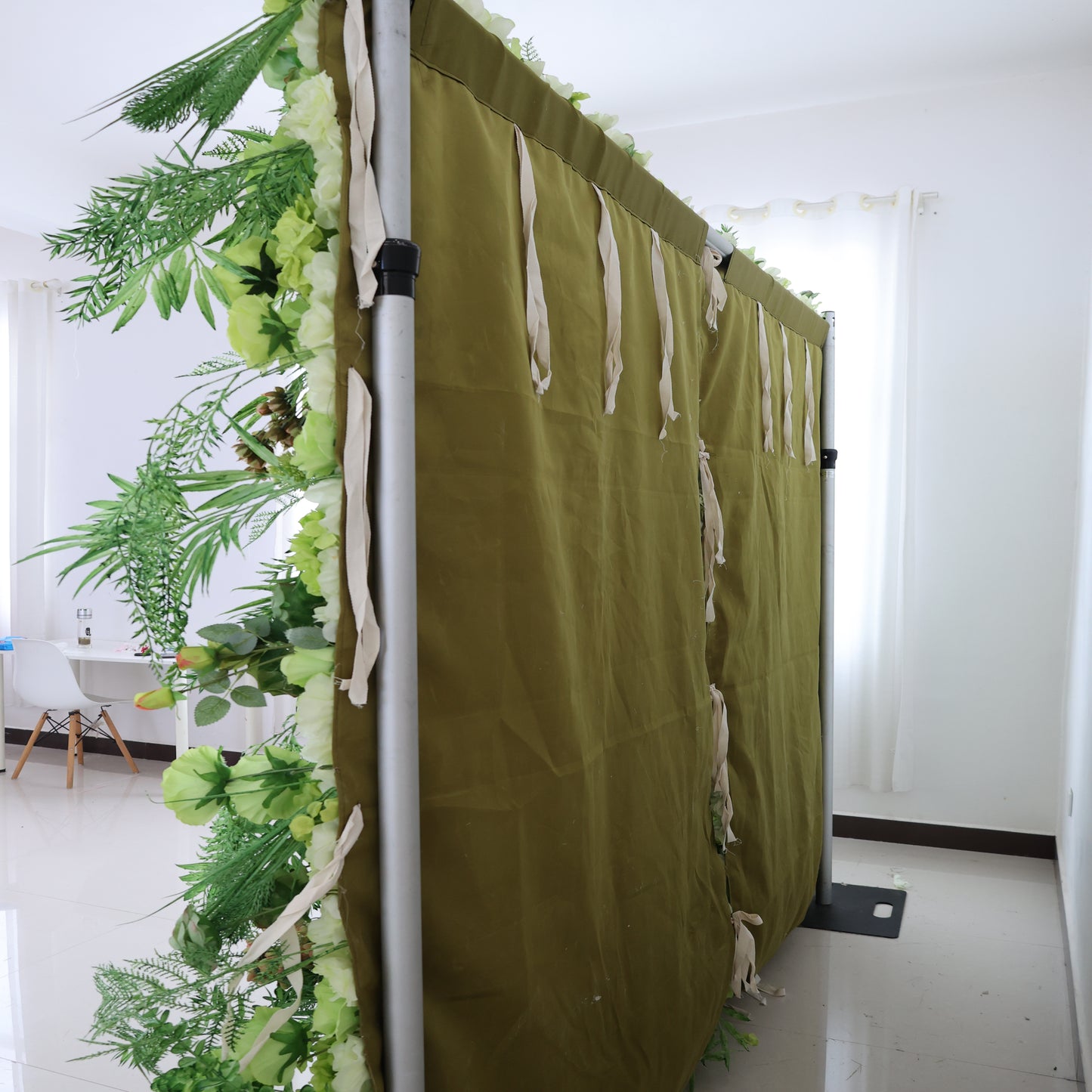 Summer Flower CB-459 8ft*8ft Cloth Back Artificial Flower Wall Roll up Fabric background