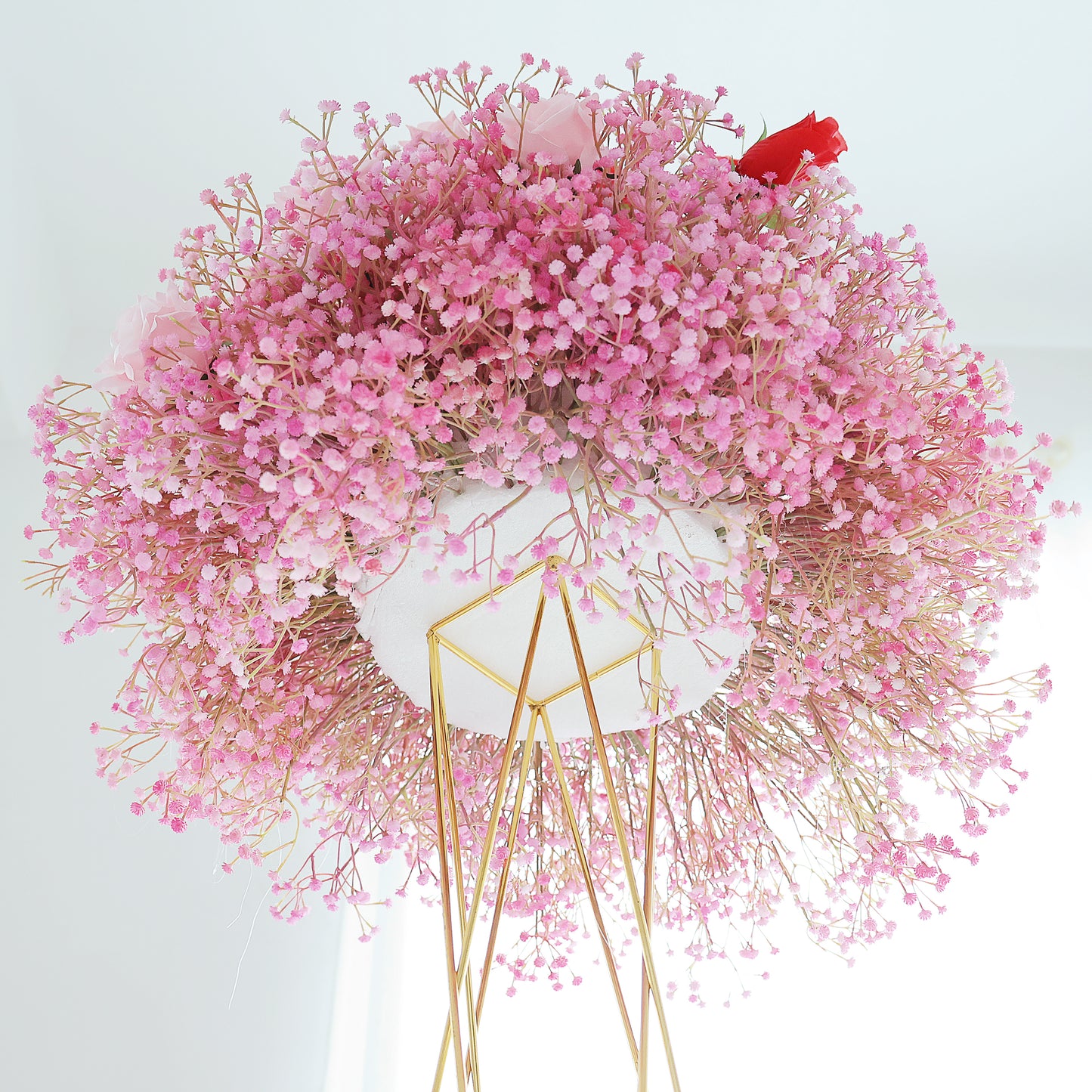 FL-040 Wedding Event Table Centerpiece Flower 40cm 50cm 60cm 70cm Wedding decoration flower ball red Wedding flower ball rose