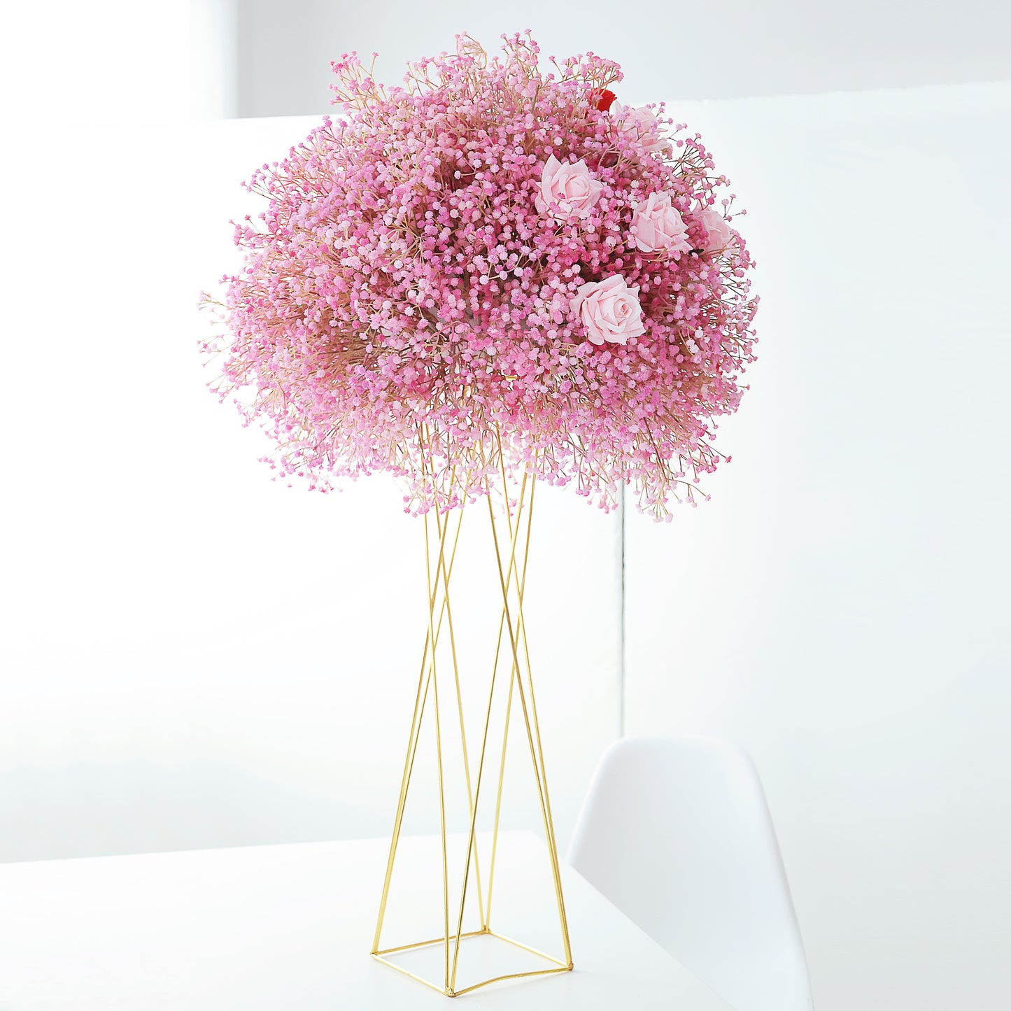 FL-040 Wedding Event Table Centerpiece Flower 40cm 50cm 60cm 70cm Wedding decoration flower ball red Wedding flower ball rose