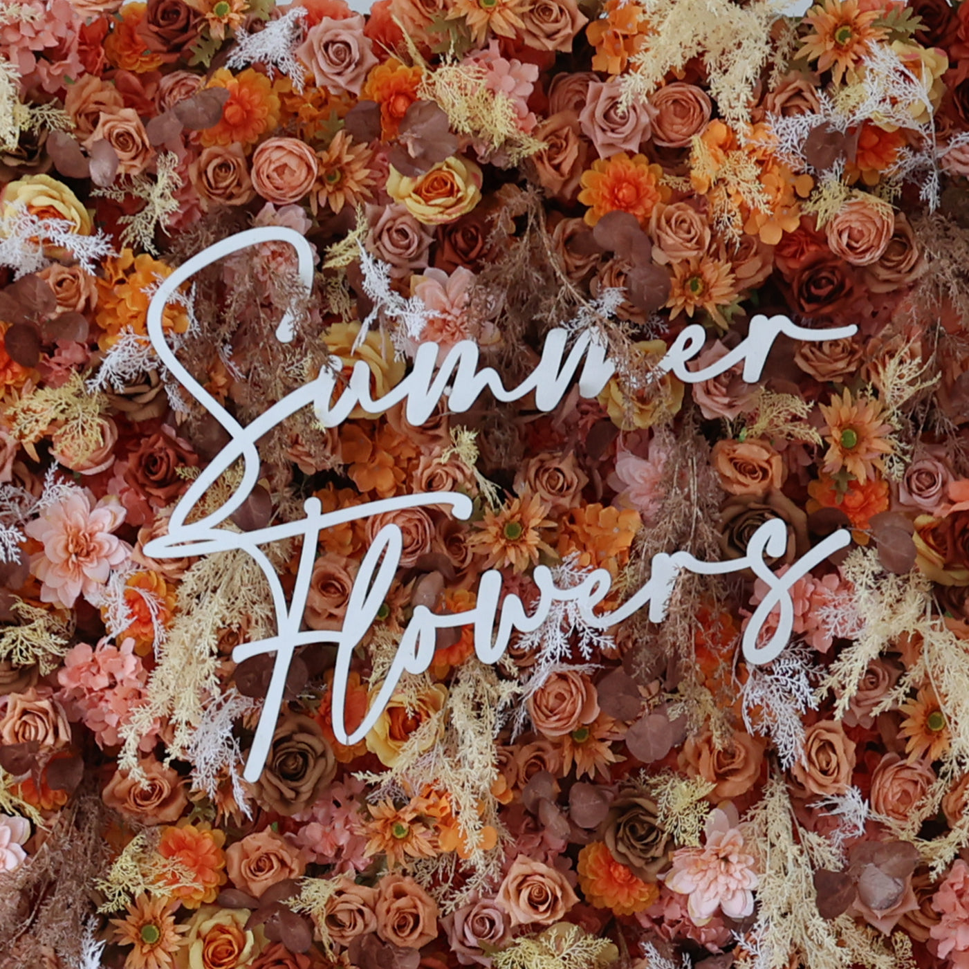 Summer Flower CB-463 8ft*8ft Cloth Back Artificial Flower Wall Roll up Fabric background