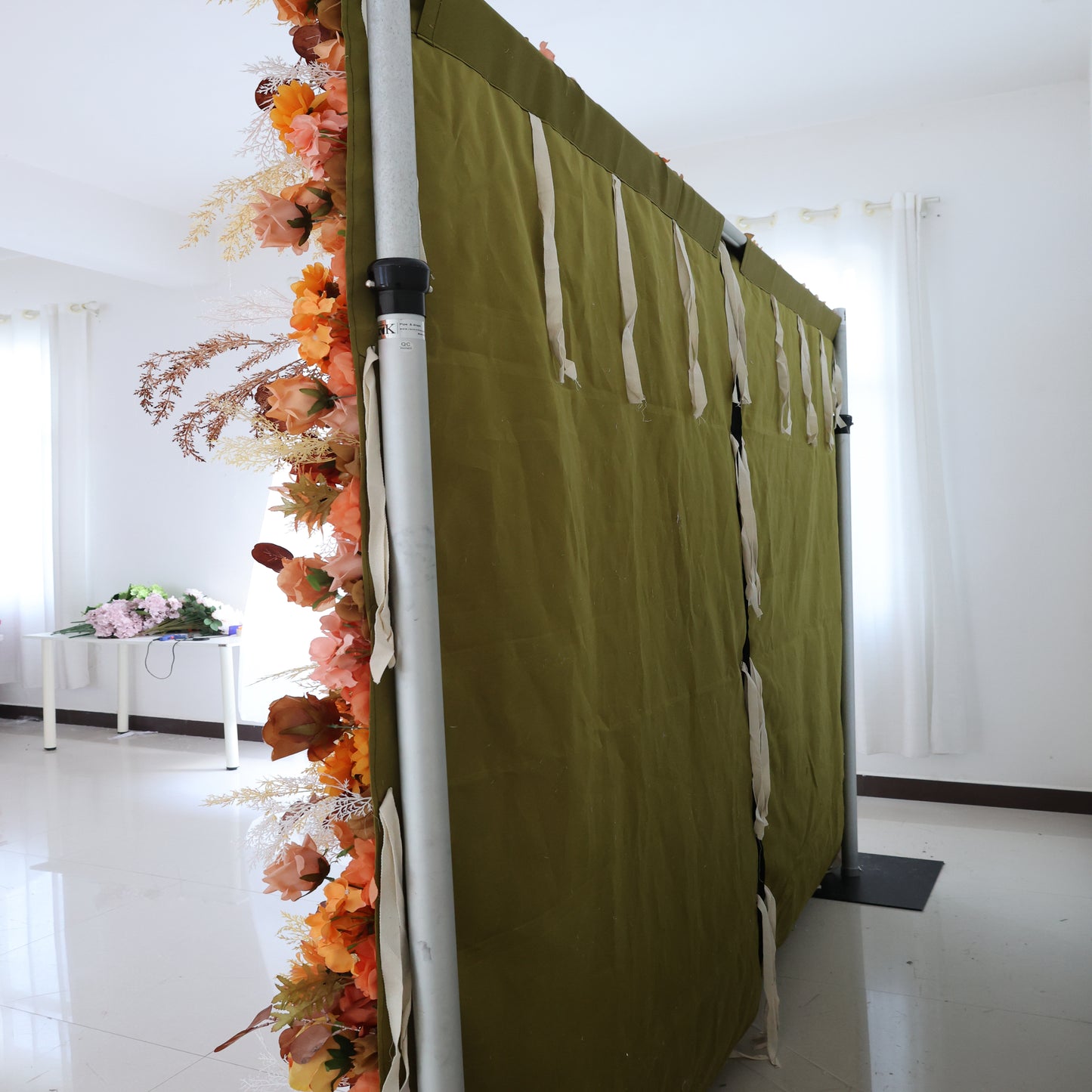 Summer Flower CB-463 8ft*8ft Cloth Back Artificial Flower Wall Roll up Fabric background