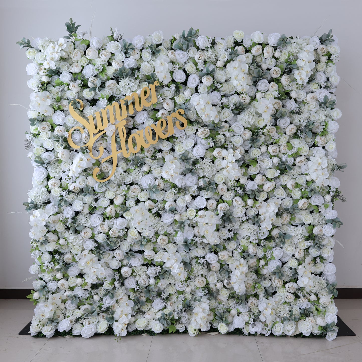 Summer Flower CB-142 8ft*8ft Cloth Back Artificial Flower Wall Roll up Fabric background