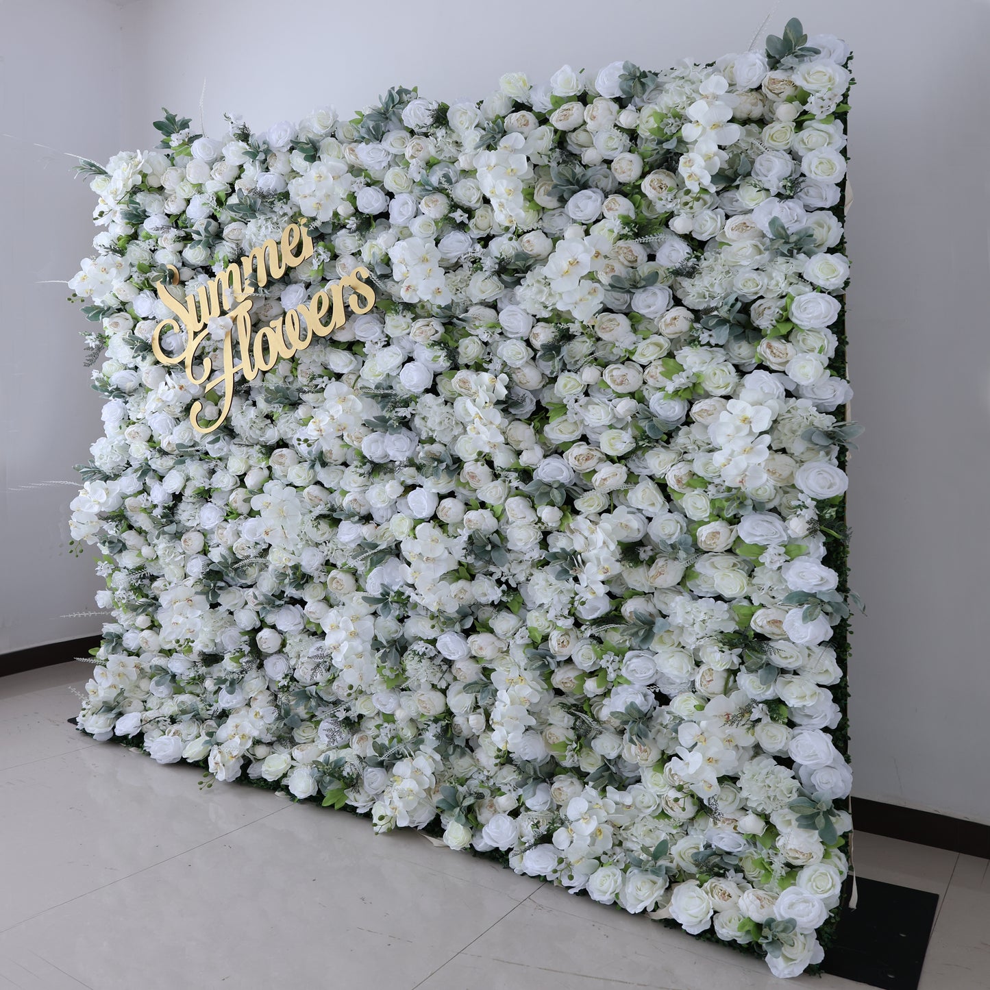 Summer Flower CB-142 8ft*8ft Cloth Back Artificial Flower Wall Roll up Fabric background