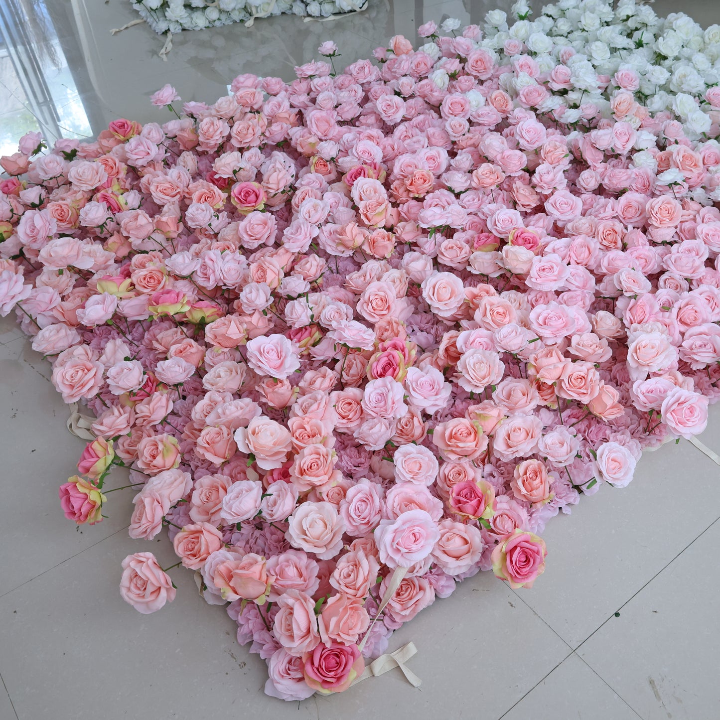 Summer Flower CB-465 8ft*8ft Cloth Back Artificial Flower Wall Roll up Fabric background