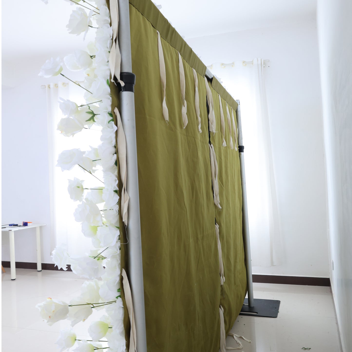 Summer Flower CB-467 8ft*8ft Cloth Back Artificial Flower Wall Roll up Fabric background