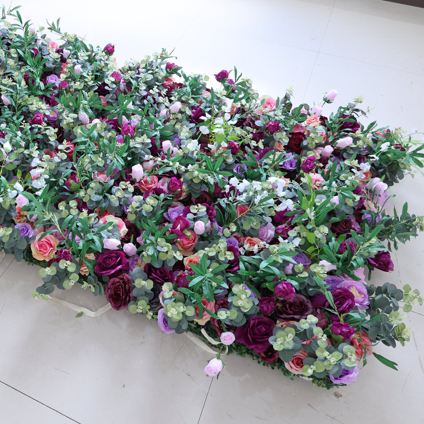 Summer Flower CB-469 8ft*8ft Cloth Back Artificial Flower Wall Roll up Fabric background