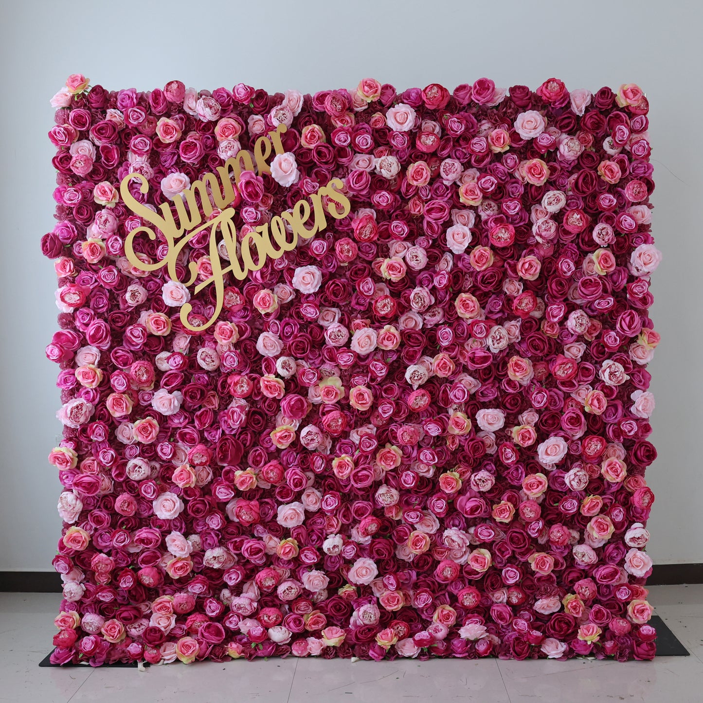 Summer Flower CB-403-2 8ft*8ft Cloth Back Artificial Flower Wall Roll up Fabric background