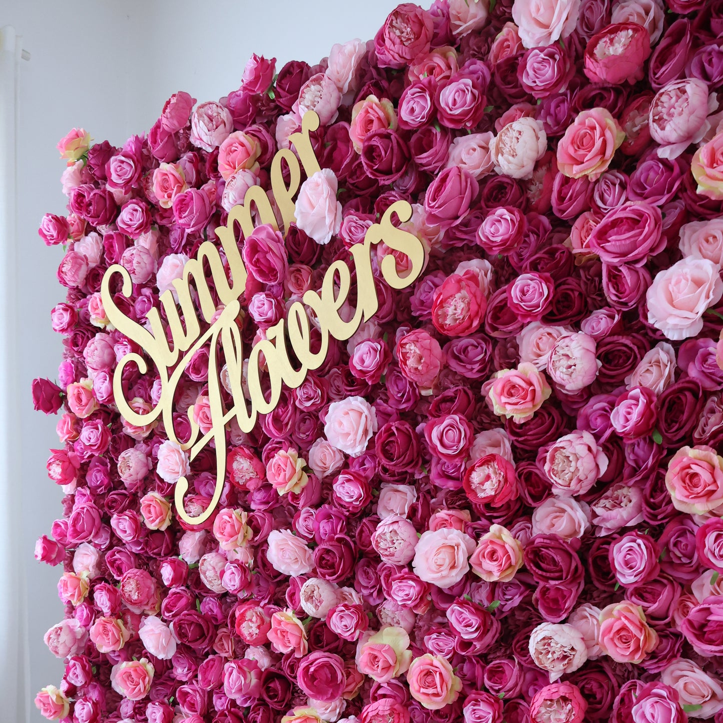 Summer Flower CB-403-2 8ft*8ft Cloth Back Artificial Flower Wall Roll up Fabric background