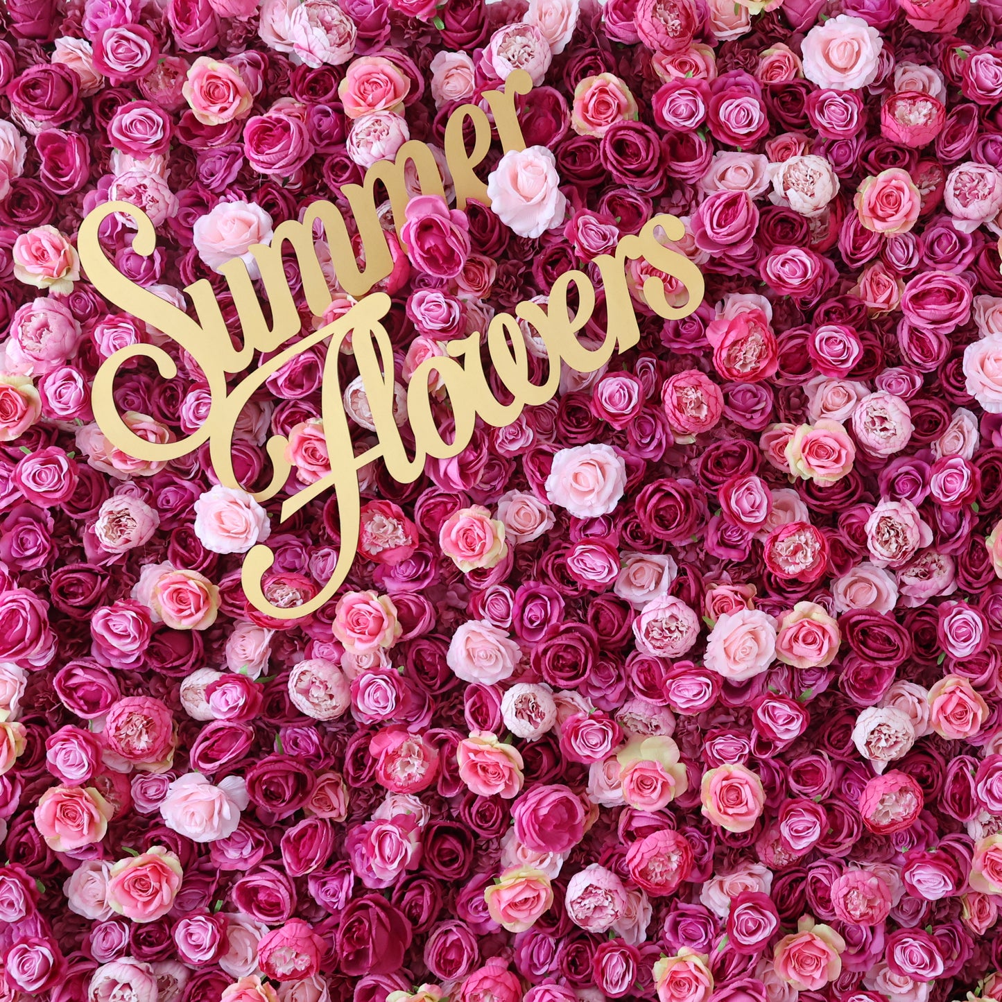 Summer Flower CB-403-2 8ft*8ft Cloth Back Artificial Flower Wall Roll up Fabric background