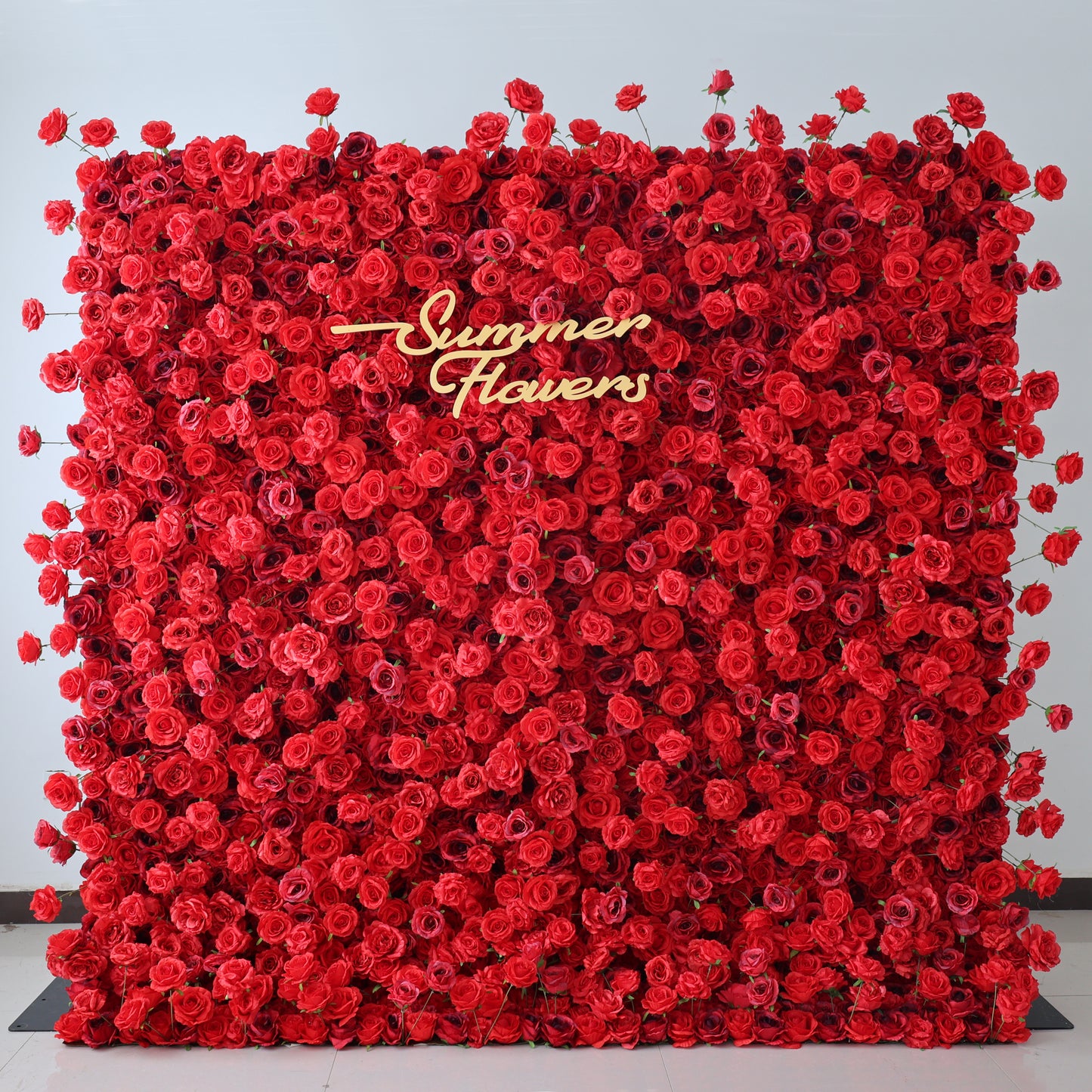 Summer Flower CB-404 8ft*8ft Cloth Back Artificial Flower Wall Roll up Fabric background
