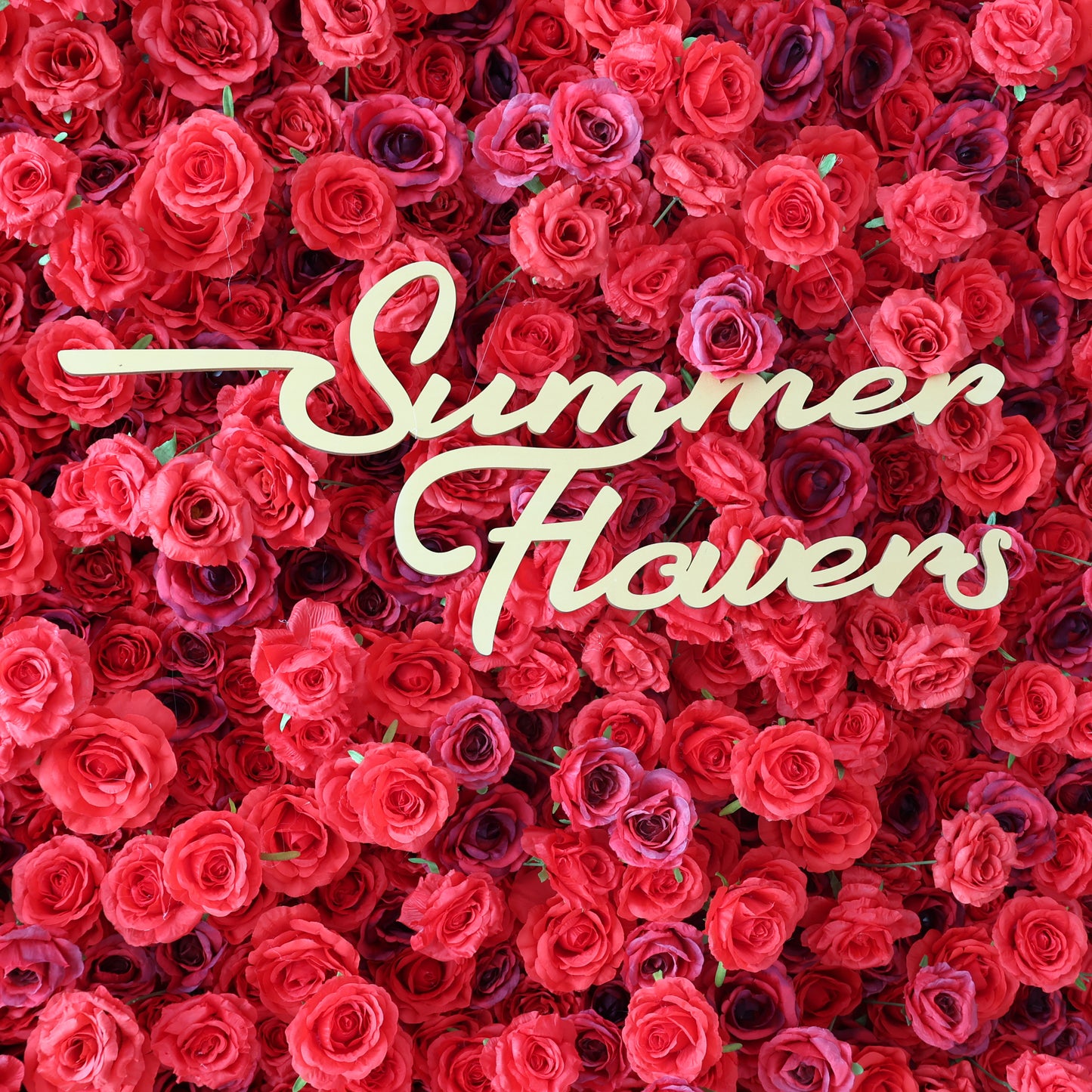 Summer Flower CB-404 8ft*8ft Cloth Back Artificial Flower Wall Roll up Fabric background