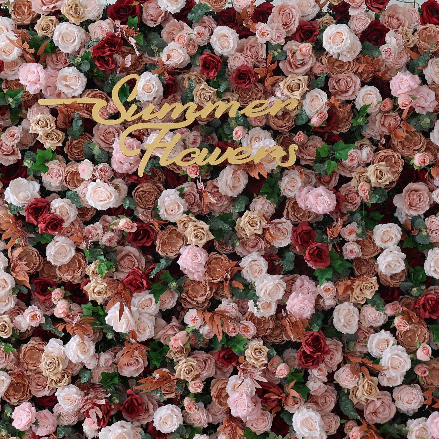 Summer Flower CB-405 8ft*8ft Cloth Back Artificial Flower Wall Roll up Fabric background