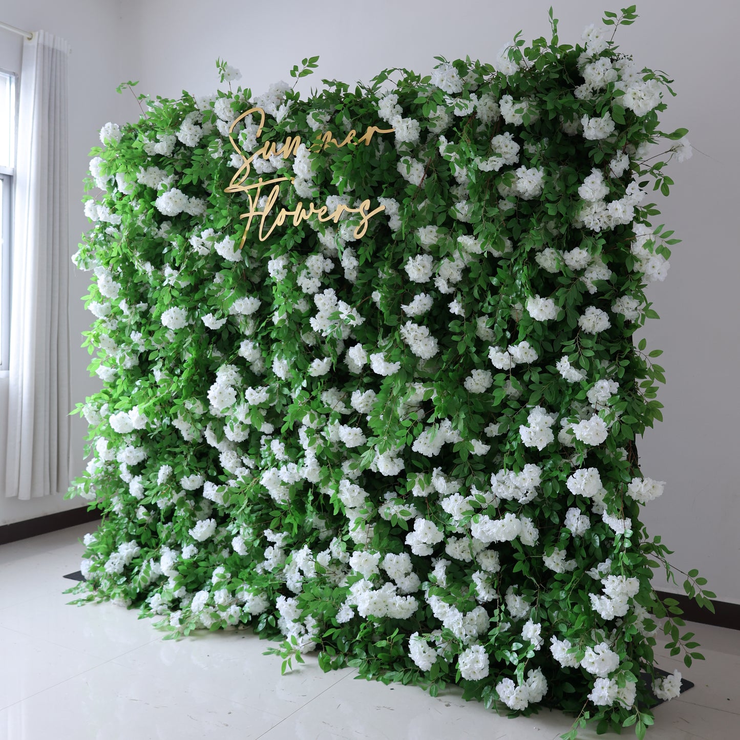 Summer Flower CB-367 8ft*8ft Cloth Back Artificial Flower Wall Roll up Fabric background
