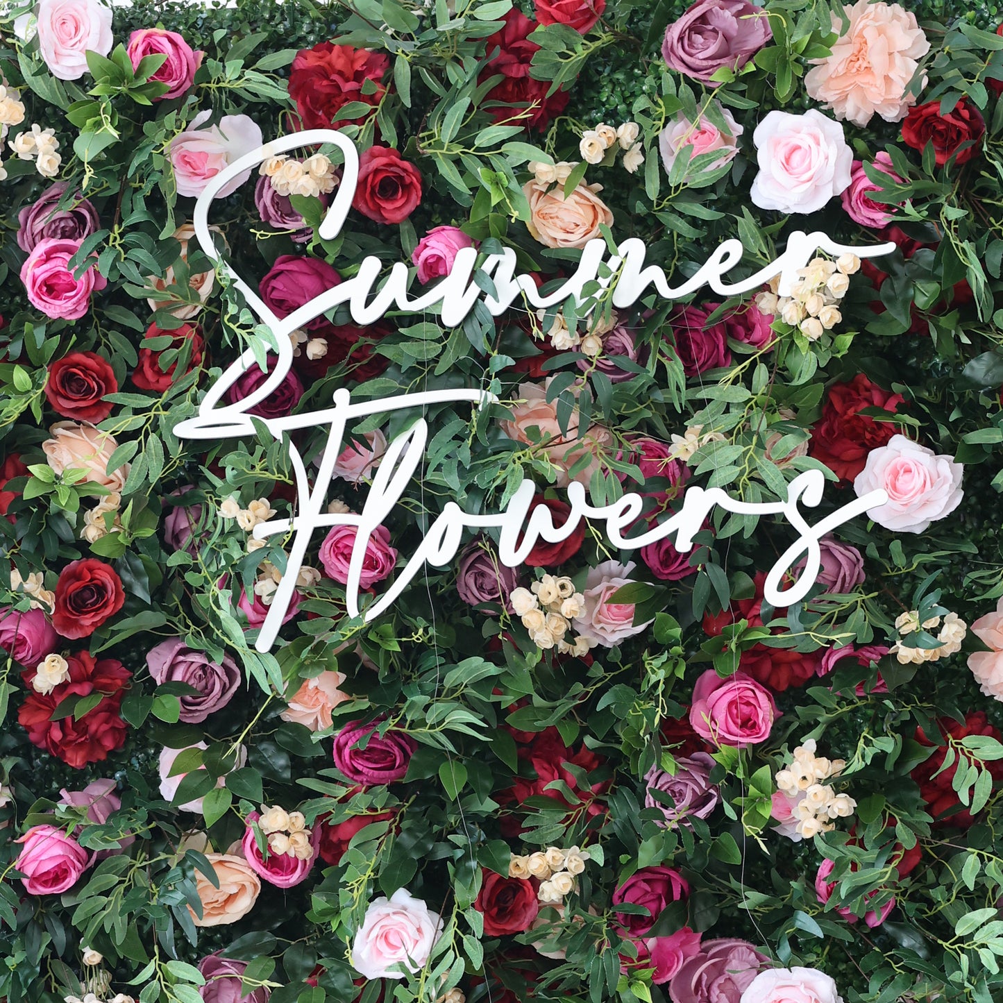 Summer Flower CB-095 8ft*8ft Cloth Back Artificial Flower Wall Roll up Fabric background