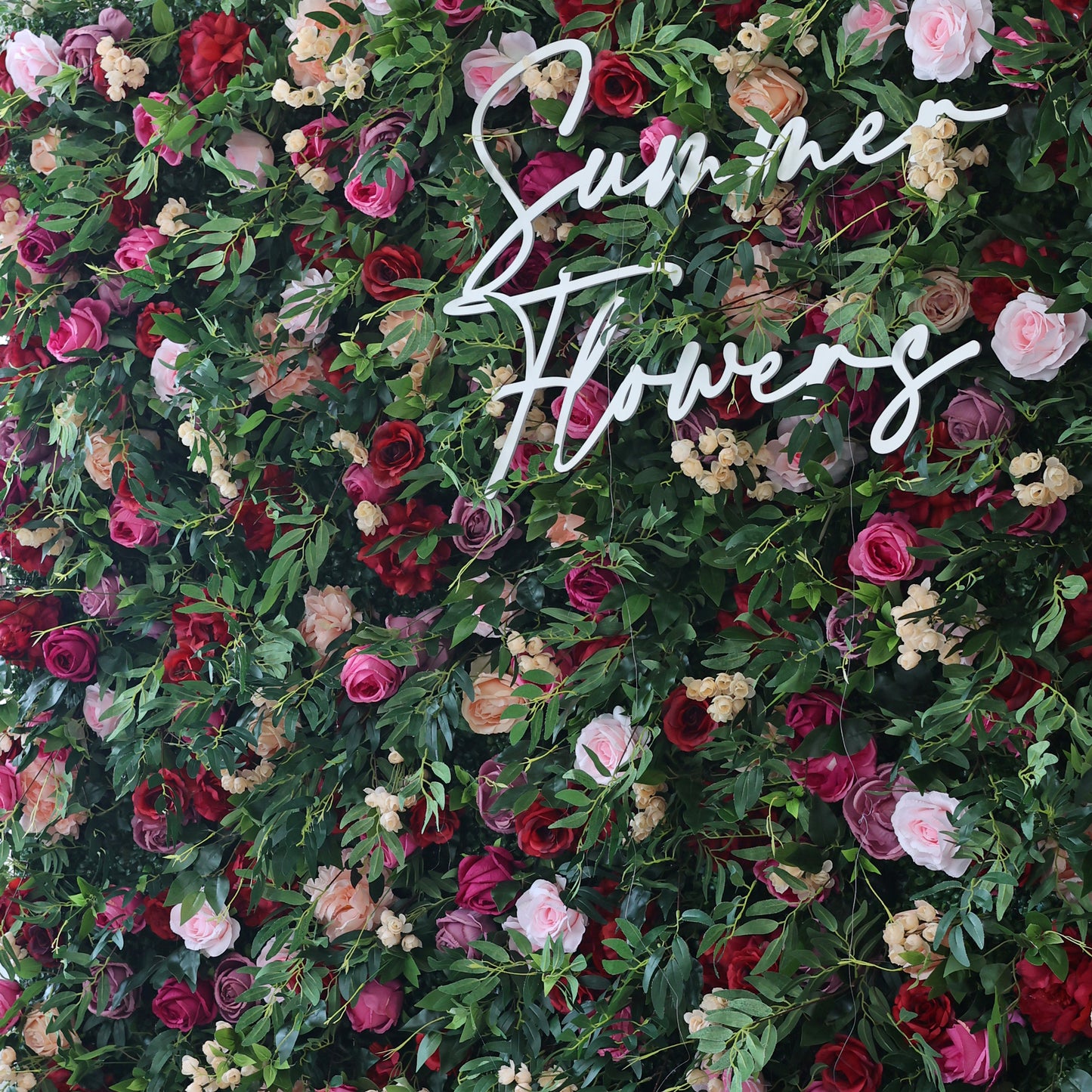 Summer Flower CB-095 8ft*8ft Cloth Back Artificial Flower Wall Roll up Fabric background