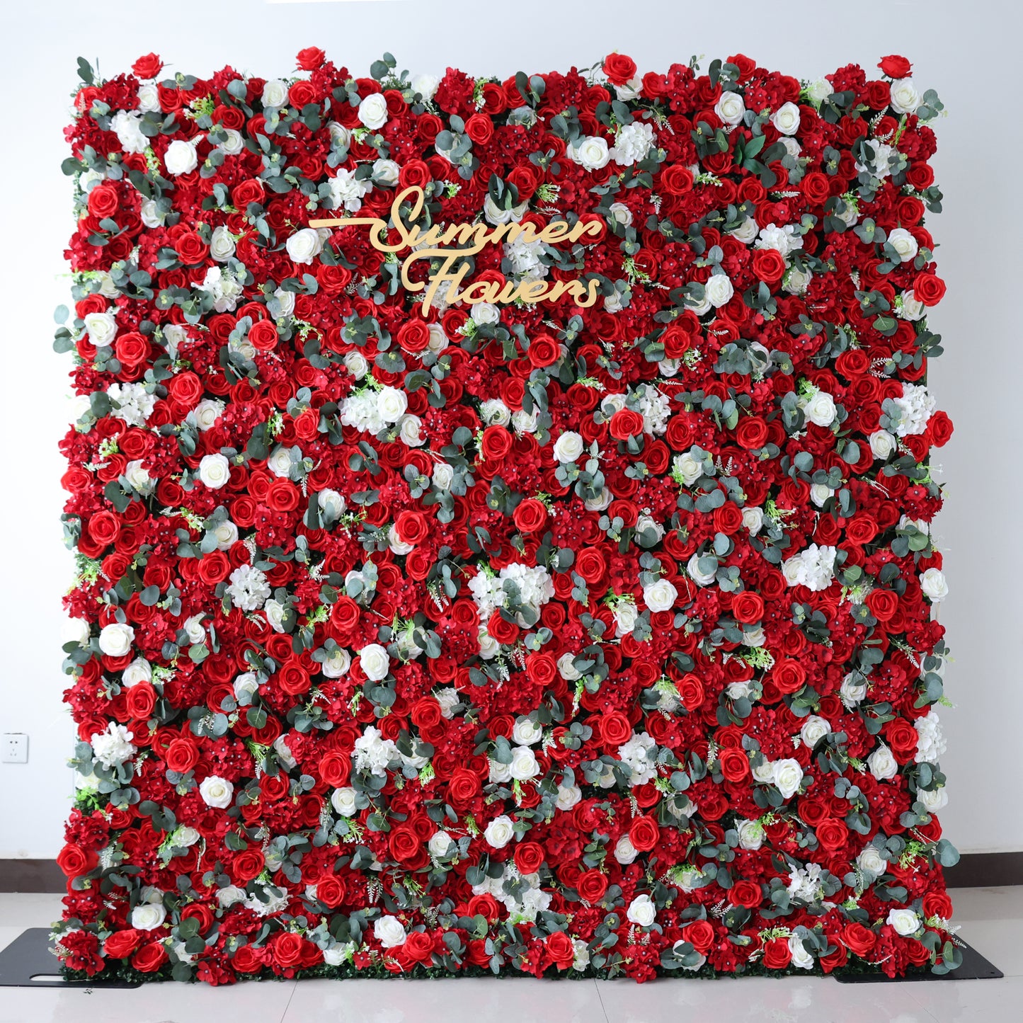 Summer Flower CB-406 8ft*8ft Cloth Back Artificial Flower Wall Roll up Fabric background