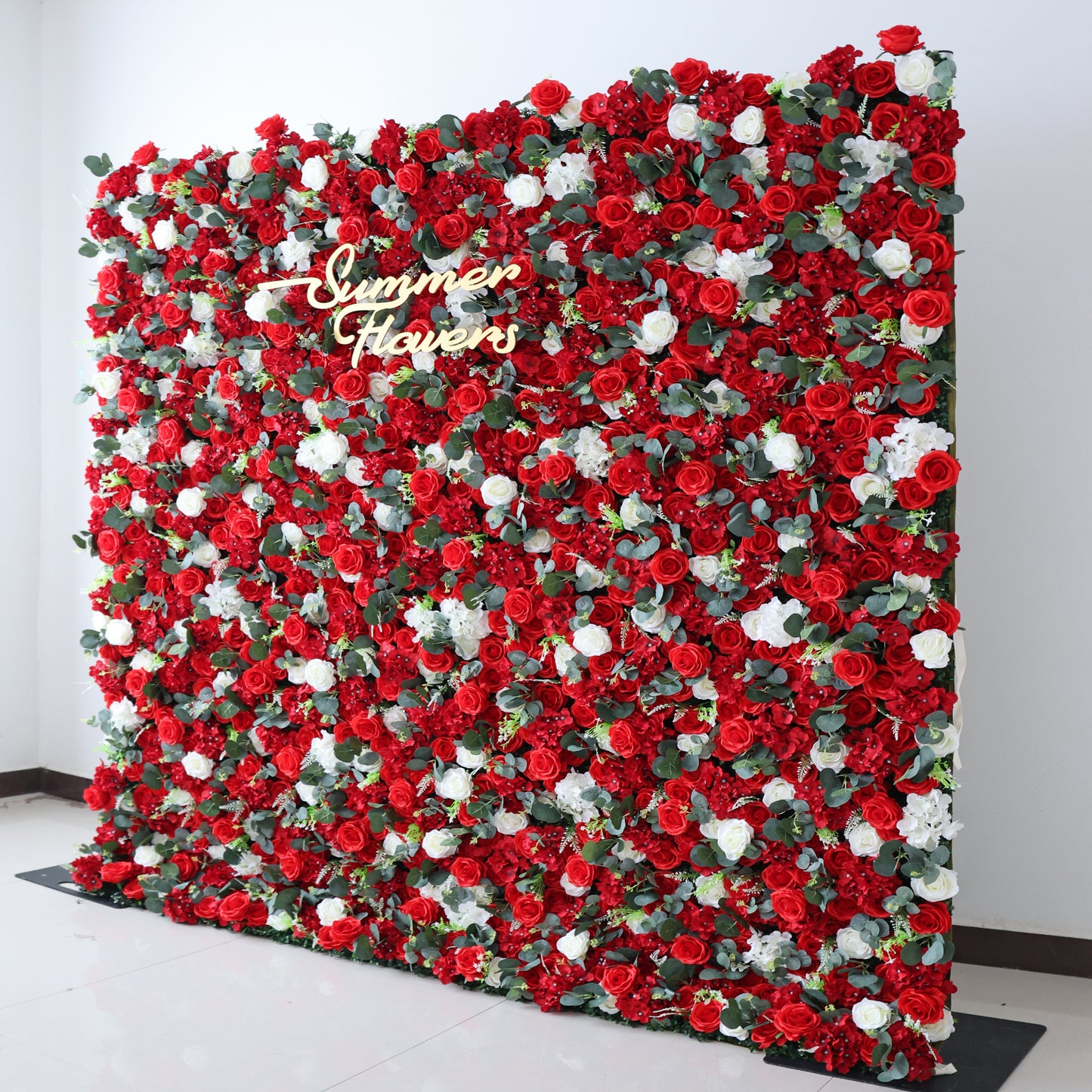 Summer Flower CB-406 8ft*8ft Cloth Back Artificial Flower Wall Roll up Fabric background