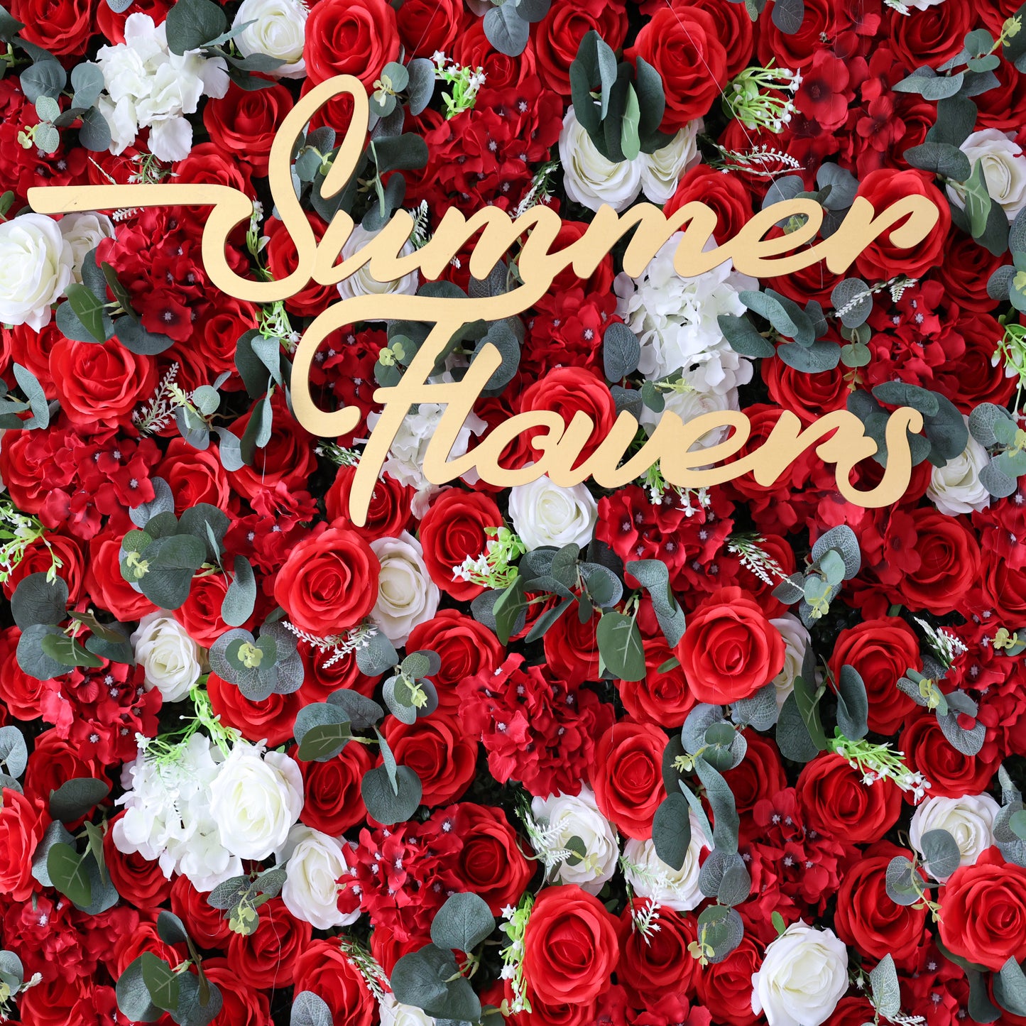 Summer Flower CB-406 8ft*8ft Cloth Back Artificial Flower Wall Roll up Fabric background