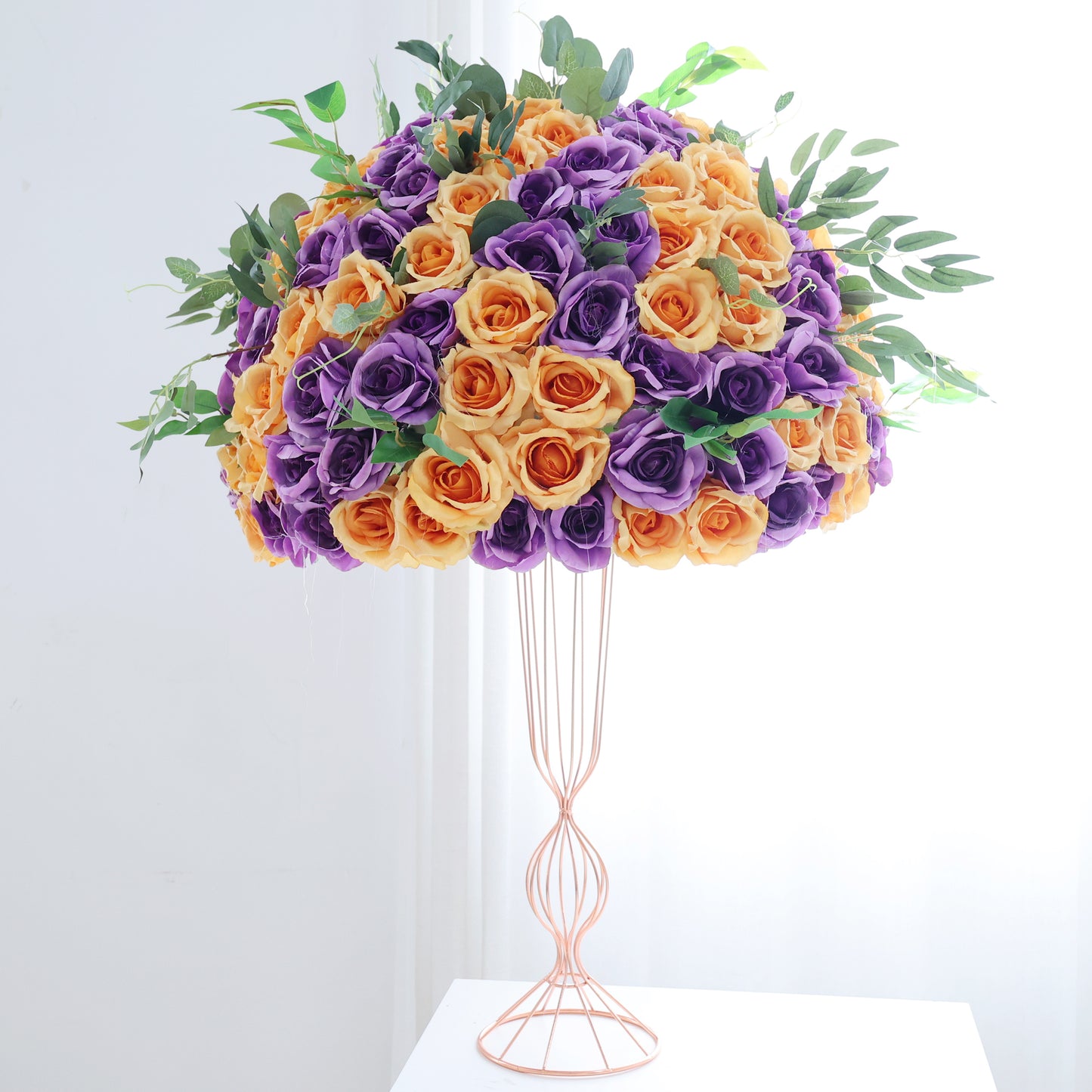 FL-102 Beautiful artificial flowers customizable centerpiece flower balls for indoor outdoor wedding decorations