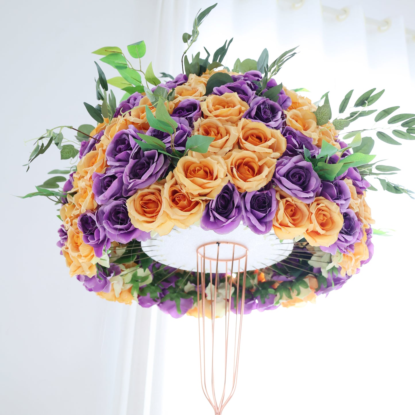 FL-102 Beautiful artificial flowers customizable centerpiece flower balls for indoor outdoor wedding decorations