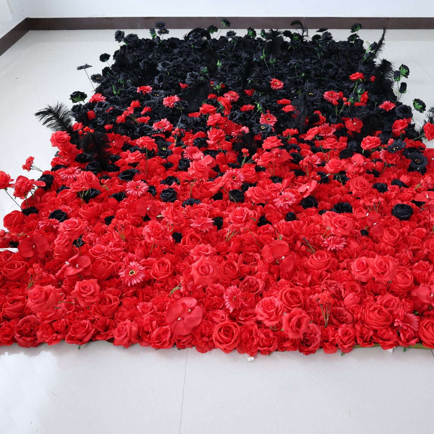 Summer Flower CB-481 8ft*8ft Cloth Back Artificial Flower Wall Roll up Fabric background