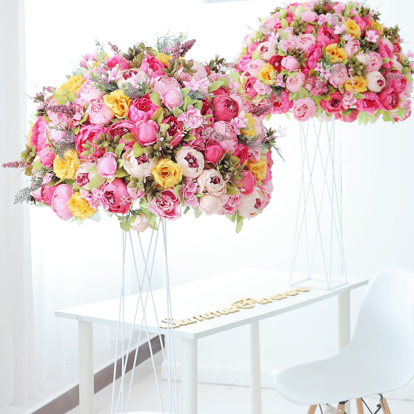 FL-014 Luxury Artificial flower centerpieces flower ball for wedding decoration
