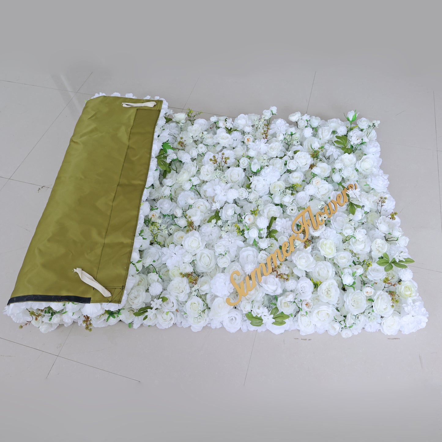 Summer Flower CB-342 8ft*8ft Cloth Back Artificial Flower Wall Backdrop Roll up Fabric background