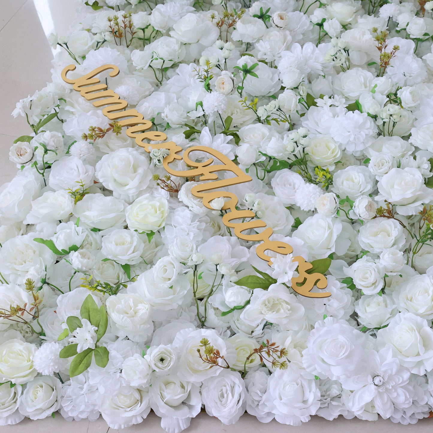 Summer Flower CB-342 8ft*8ft Cloth Back Artificial Flower Wall Backdrop Roll up Fabric background