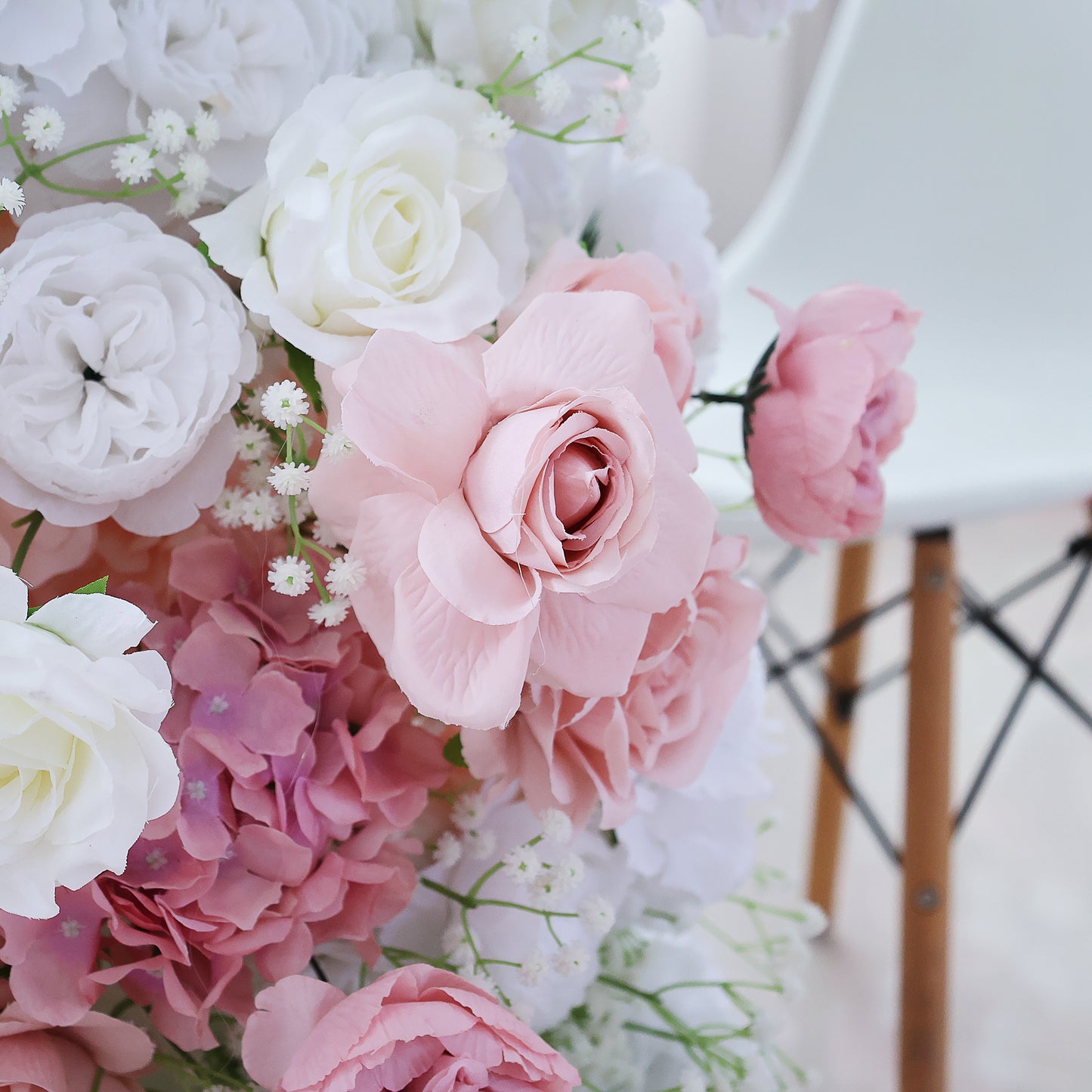 FL-112 New Design Silk rose gypsophila Flowers Orchid Balls Wedding Table Centerpieces Decoration Artificial Flower Ball