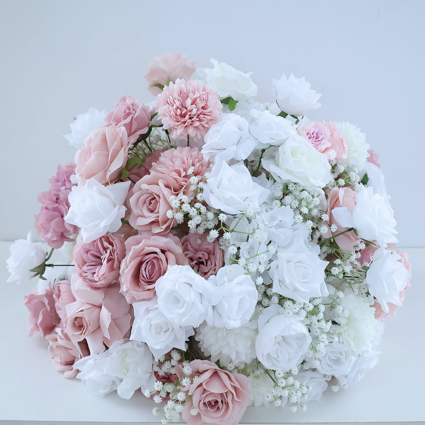 FL-112 New Design Silk rose gypsophila Flowers Orchid Balls Wedding Table Centerpieces Decoration Artificial Flower Ball
