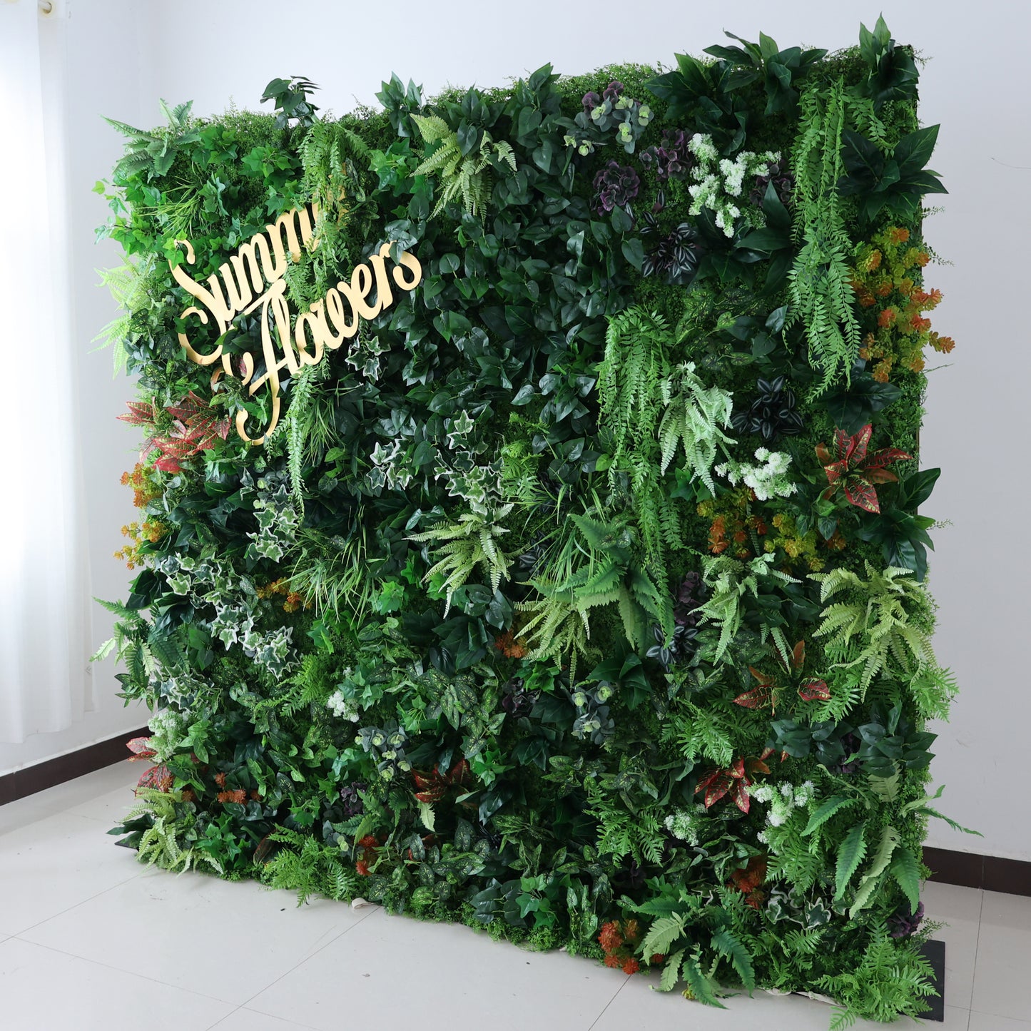 Summer Flower CB-426 8ft*8ft Cloth Back Artificial Flower Wall Roll up Fabric background