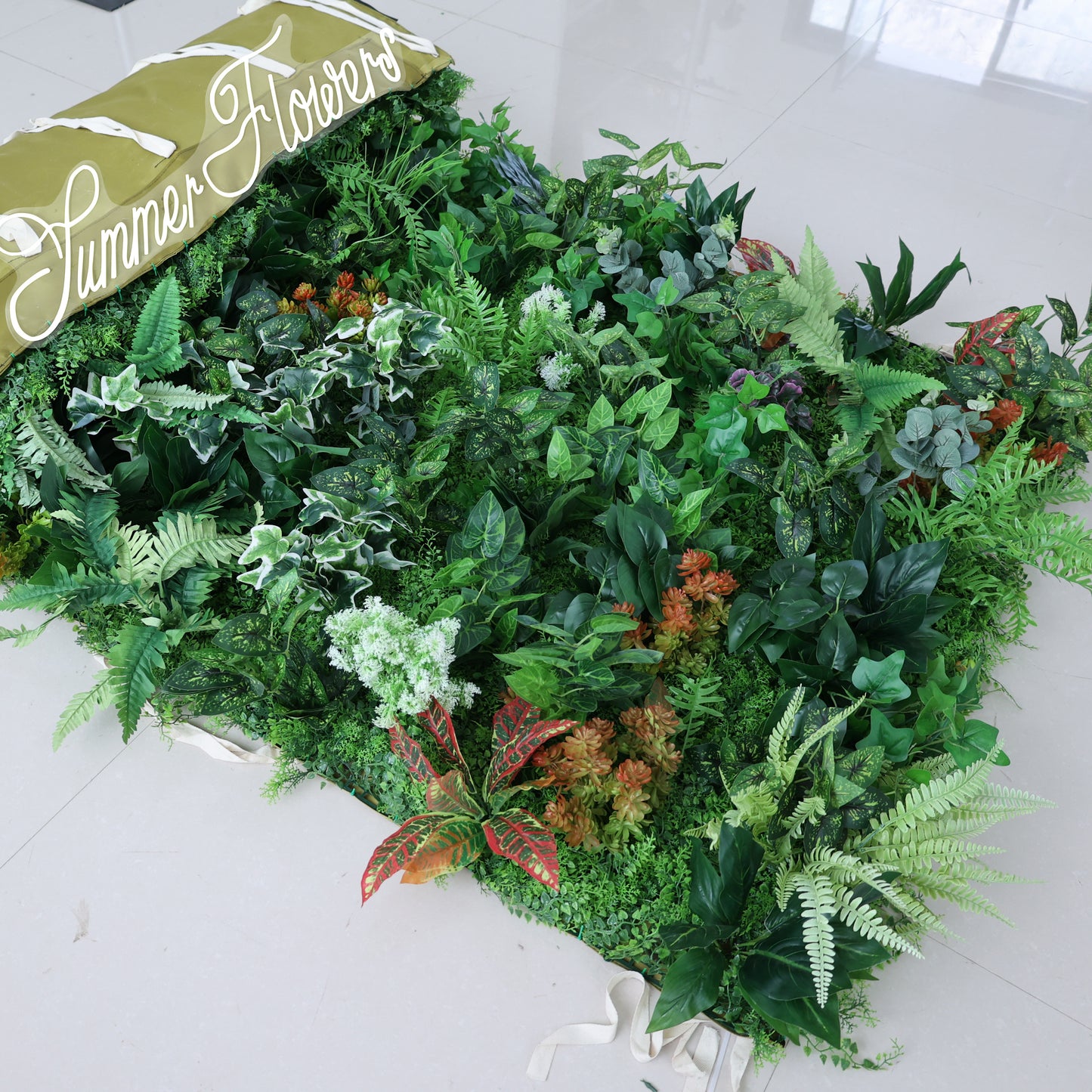 Summer Flower CB-426 8ft*8ft Cloth Back Artificial Flower Wall Roll up Fabric background