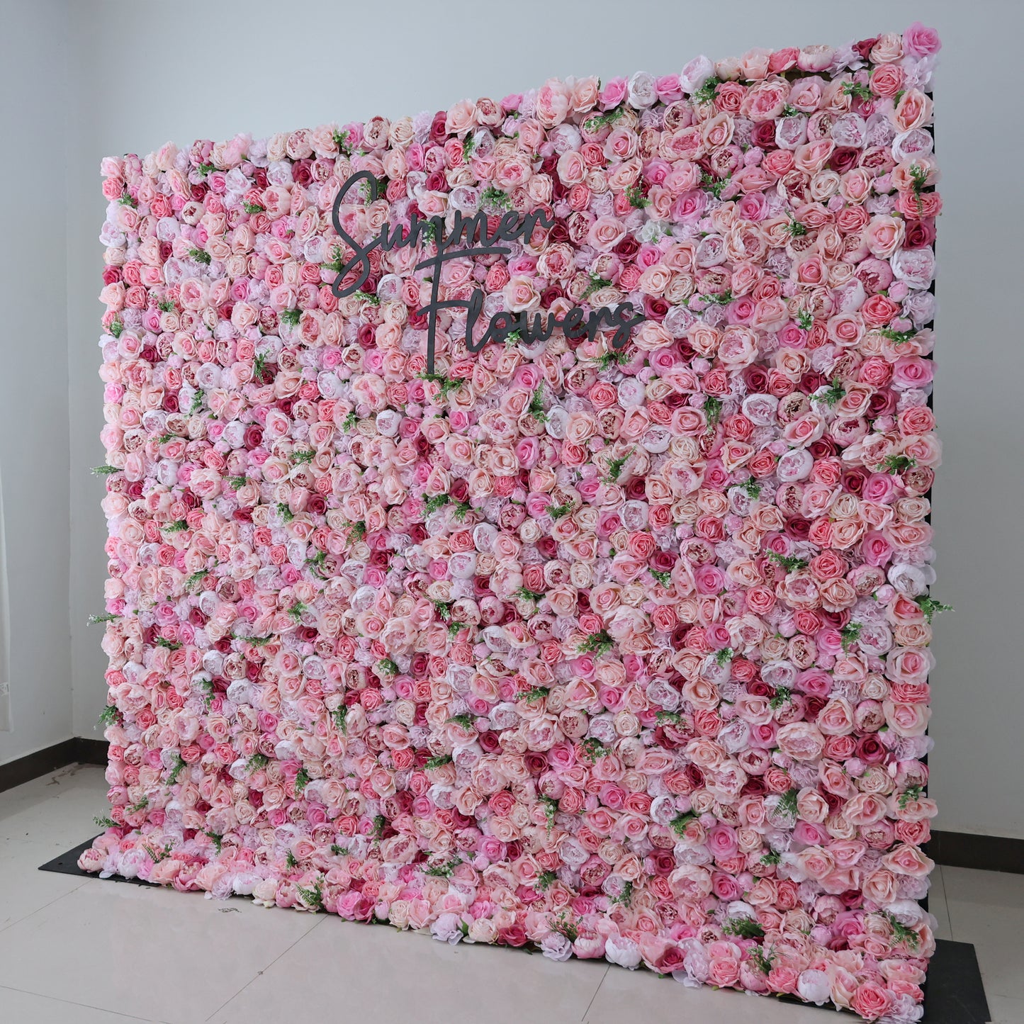 Summer Flower CB-424 8ft*8ft Cloth Back Artificial Flower Wall Roll up Fabric background