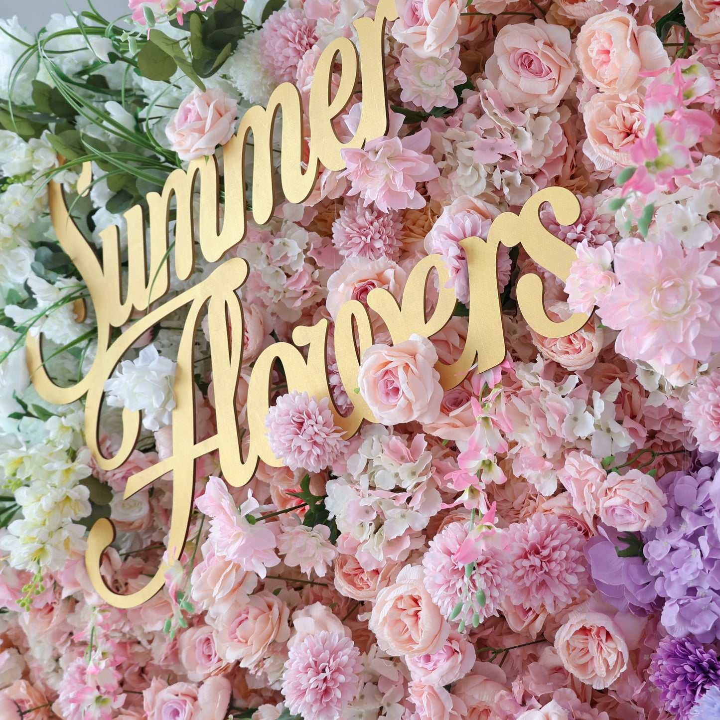 Summer Flower CB-483 8ft*8ft Cloth Back Artificial Flower Wall Roll up Fabric background