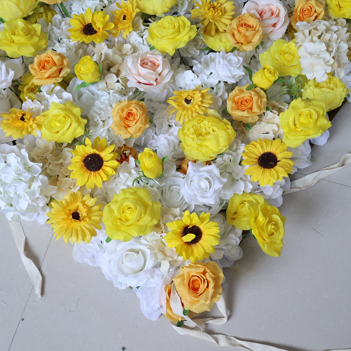 Summer Flower CB-427 8ft*8ft Cloth Back Artificial Flower Wall Roll up Fabric background